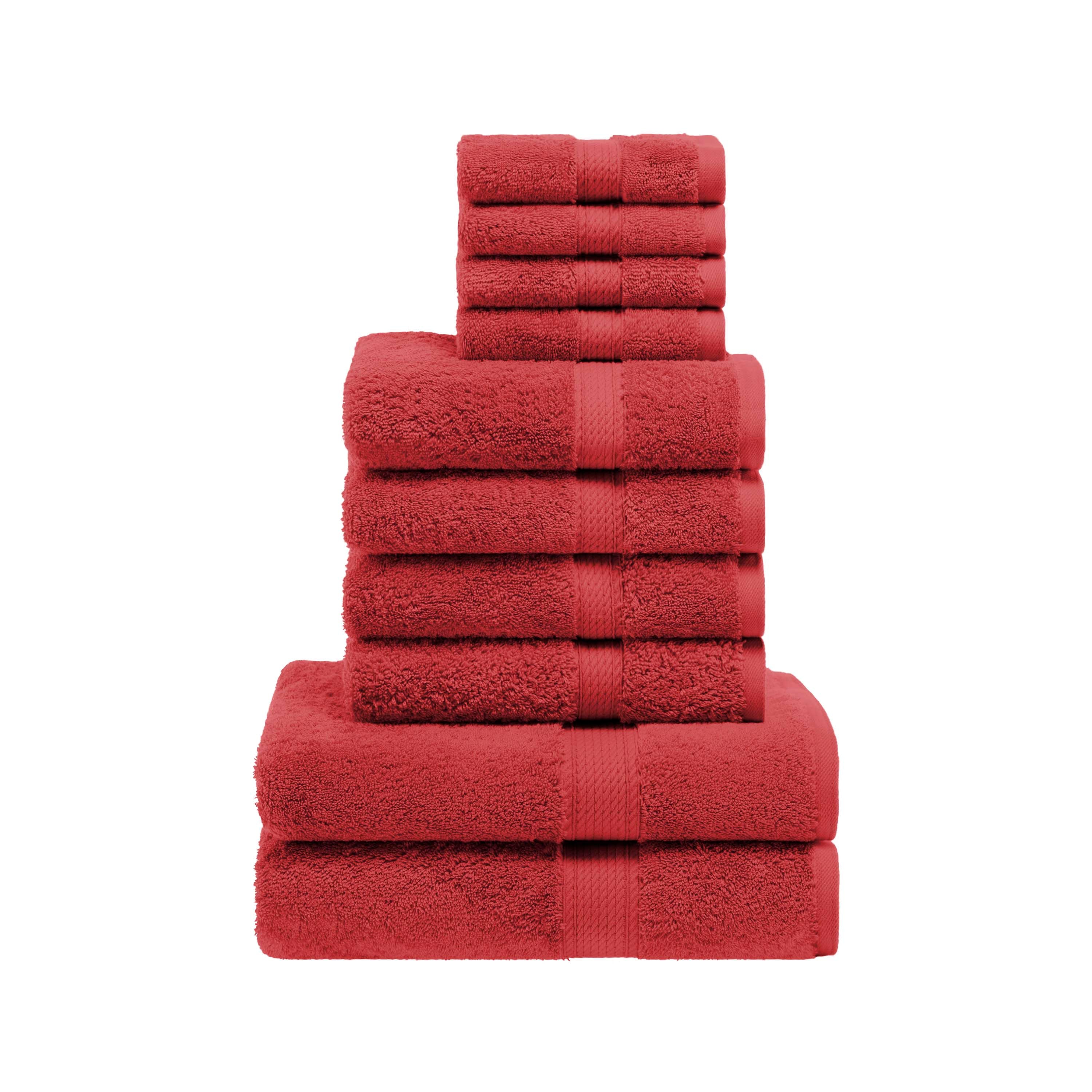 Egyptian Cotton Plush Heavyweight Absorbent Luxury 10 Piece Towel Set - Omnigoodsstore