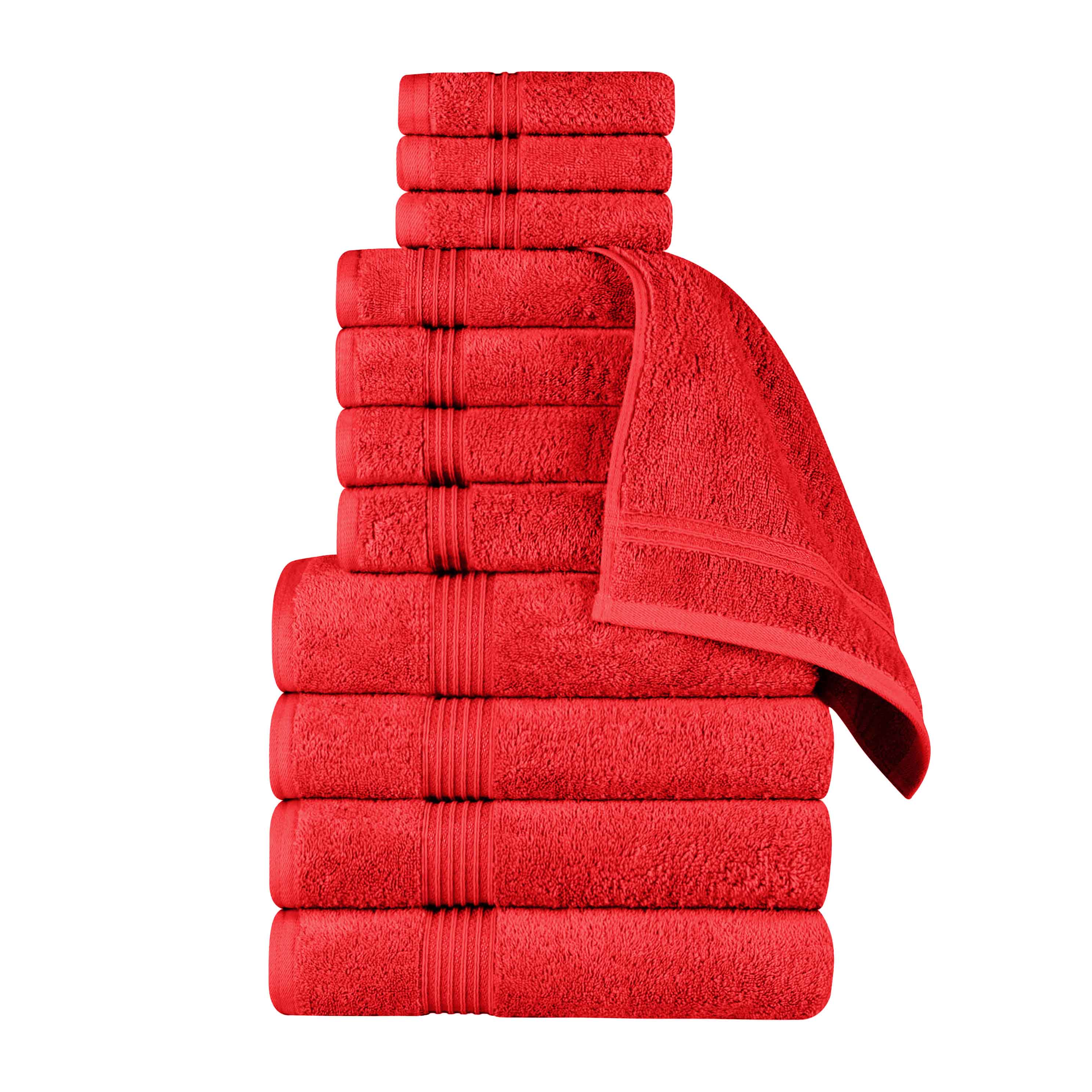 Egyptian Cotton Highly Absorbent Solid 12-Piece Ultra Soft Towel Set - Omnigoodsstore