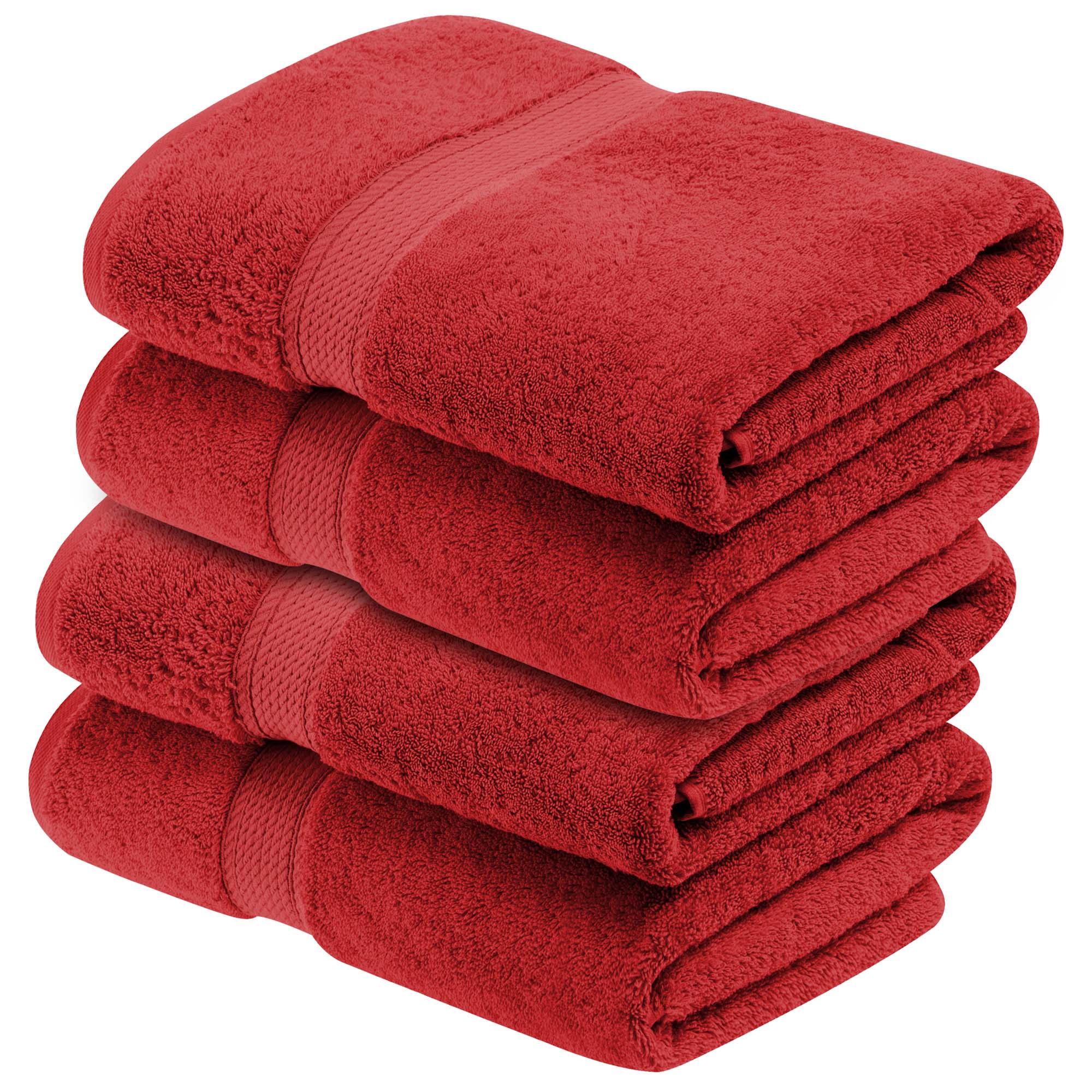 Egyptian Cotton Pile Plush Heavyweight Soft 4 Piece Bath Towel Set - Omnigoodsstore