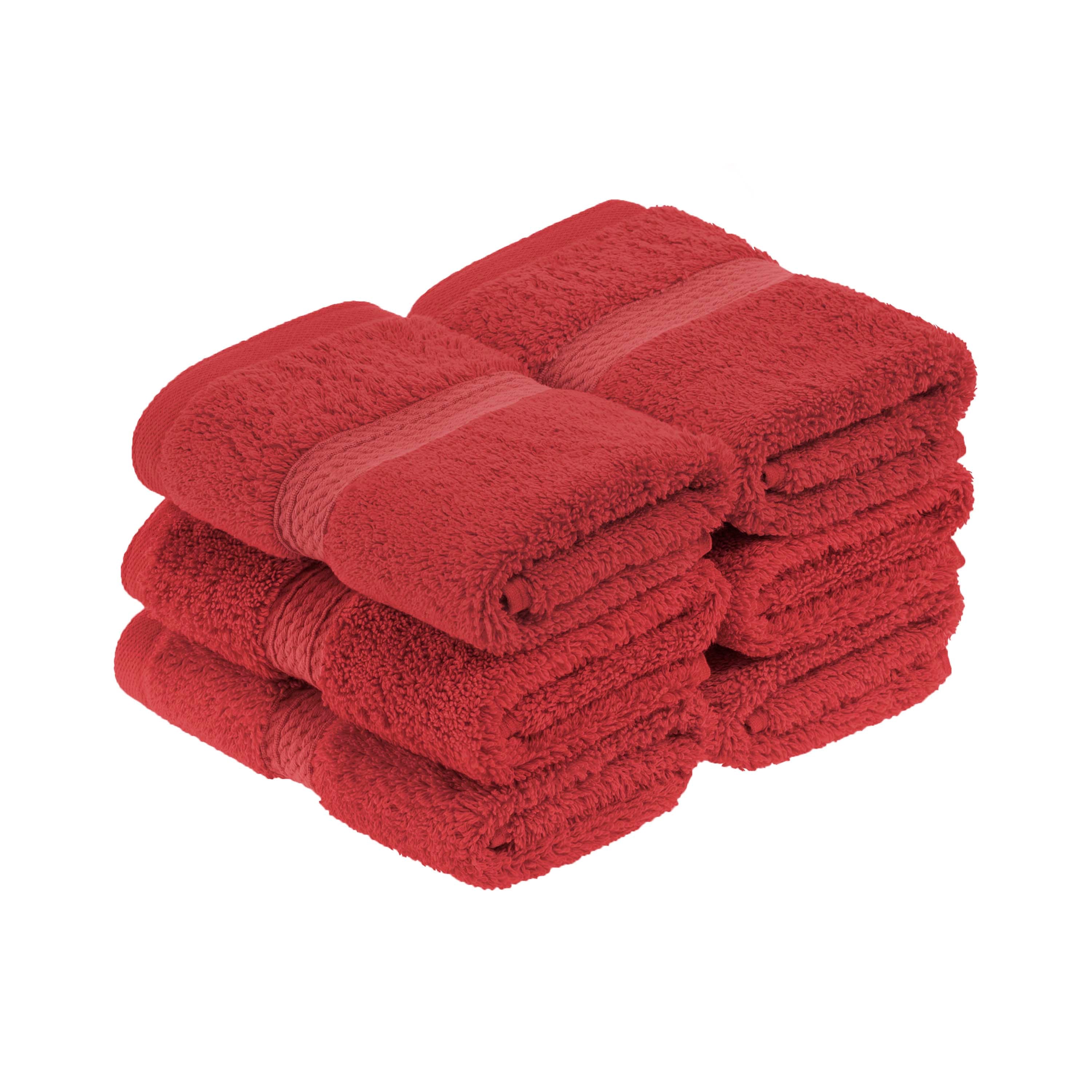 Egyptian Cotton Pile Plush Heavyweight Luxury Soft Face Towel Set of 6 - Omnigoodsstore