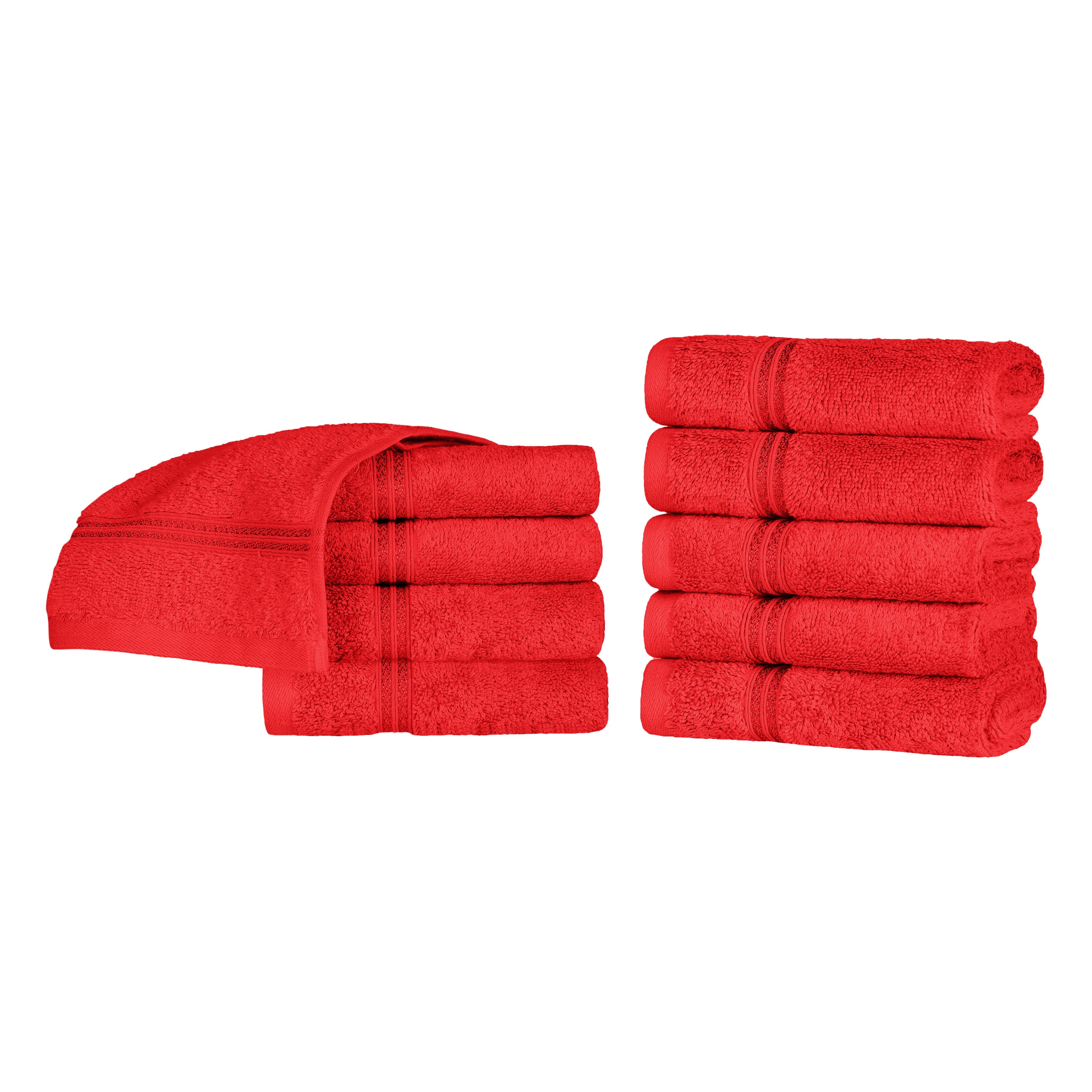 Egyptian Cotton Solid Face Towel Set of 10 - Omnigoodsstore