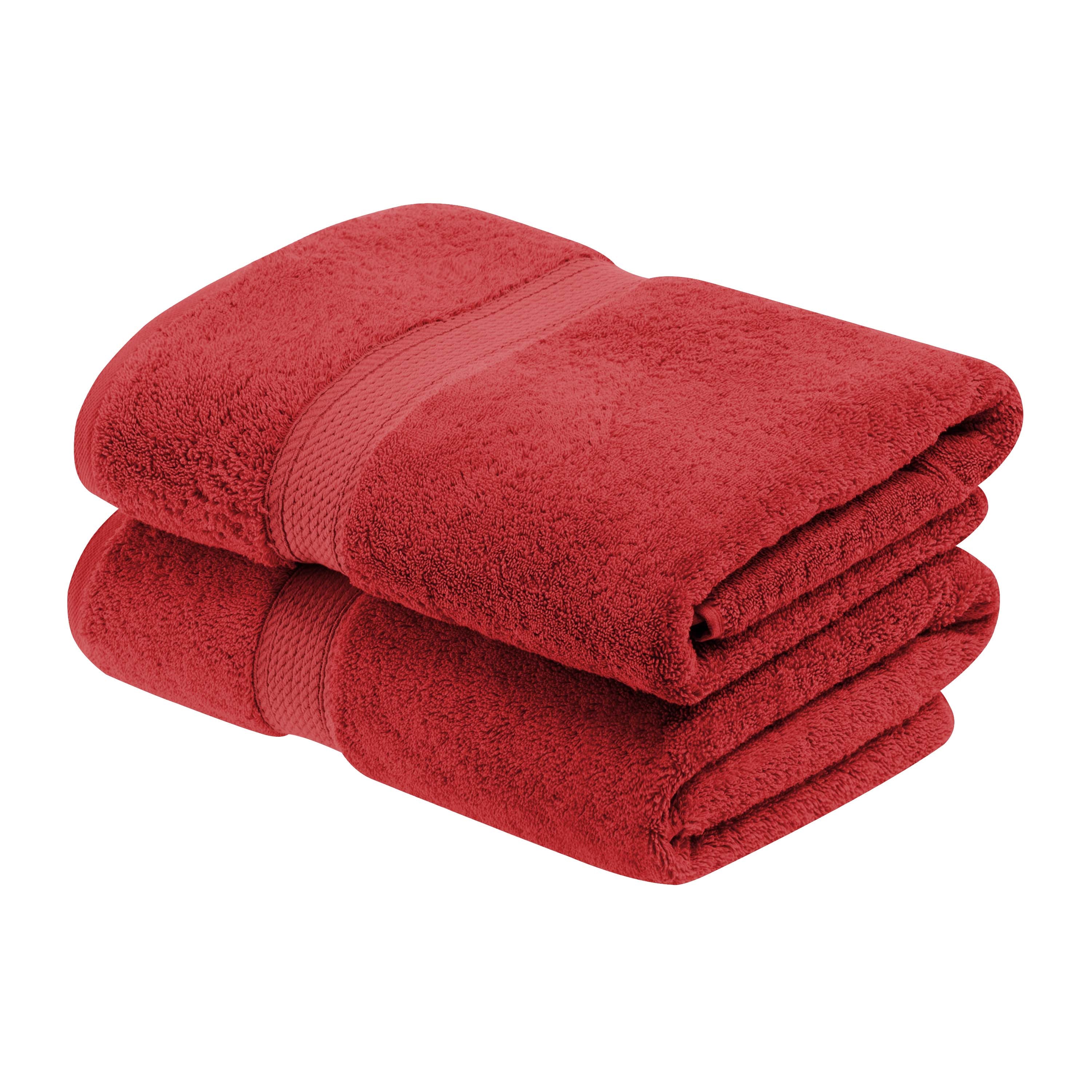 Egyptian Cotton Pile Plush Heavyweight Soft 2 Piece Bath Towel Set - Omnigoodsstore