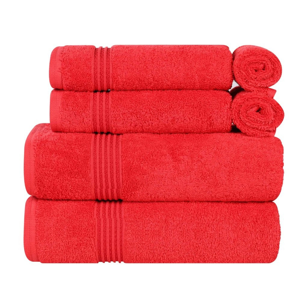 Egyptian Cotton Highly Absorbent Solid 6-Piece Ultra Soft Towel Set - Omnigoodsstore