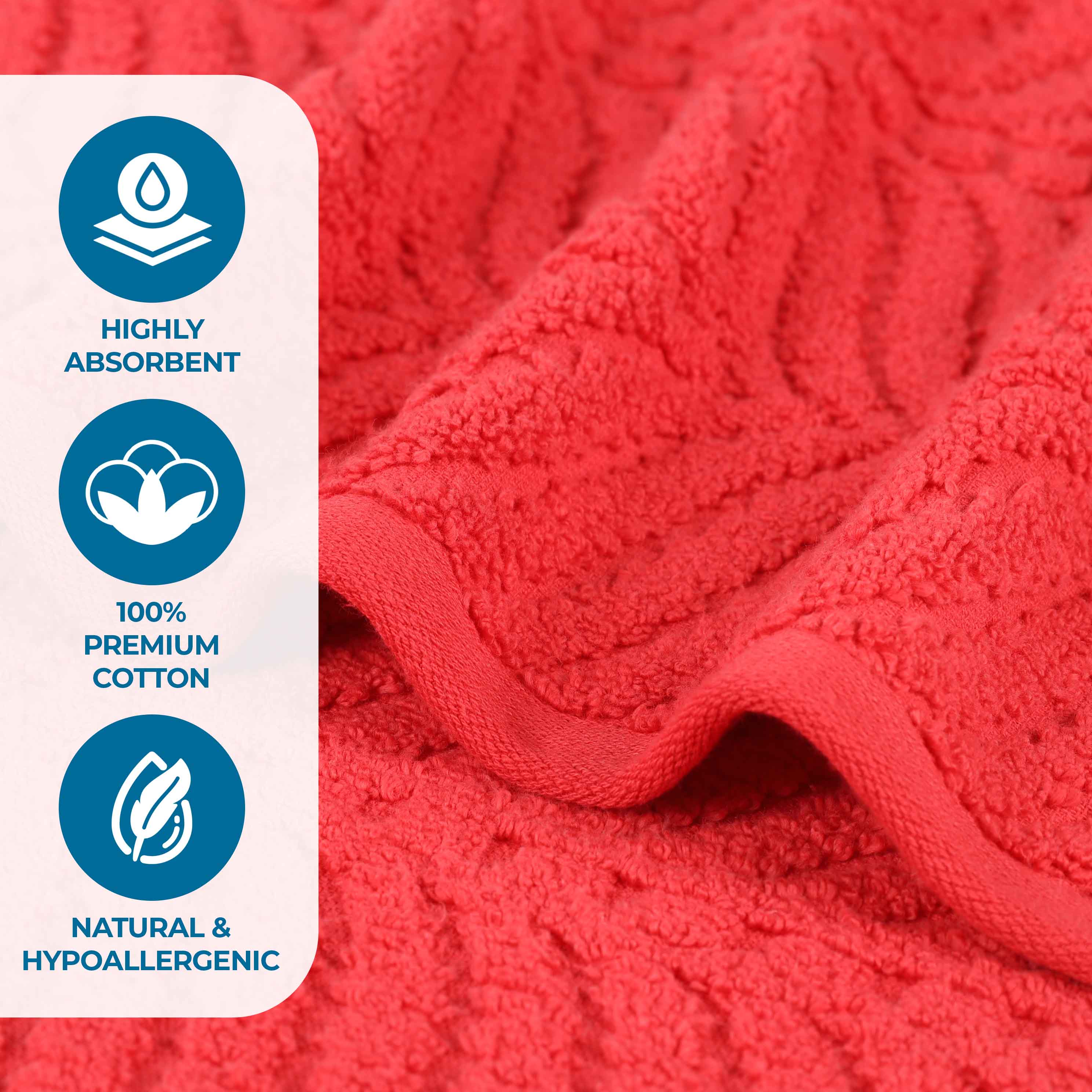 Zero Twist Cotton Solid & Jacquard Elegant Chevron Bath Towel Set of 4 - Omnigoodsstore