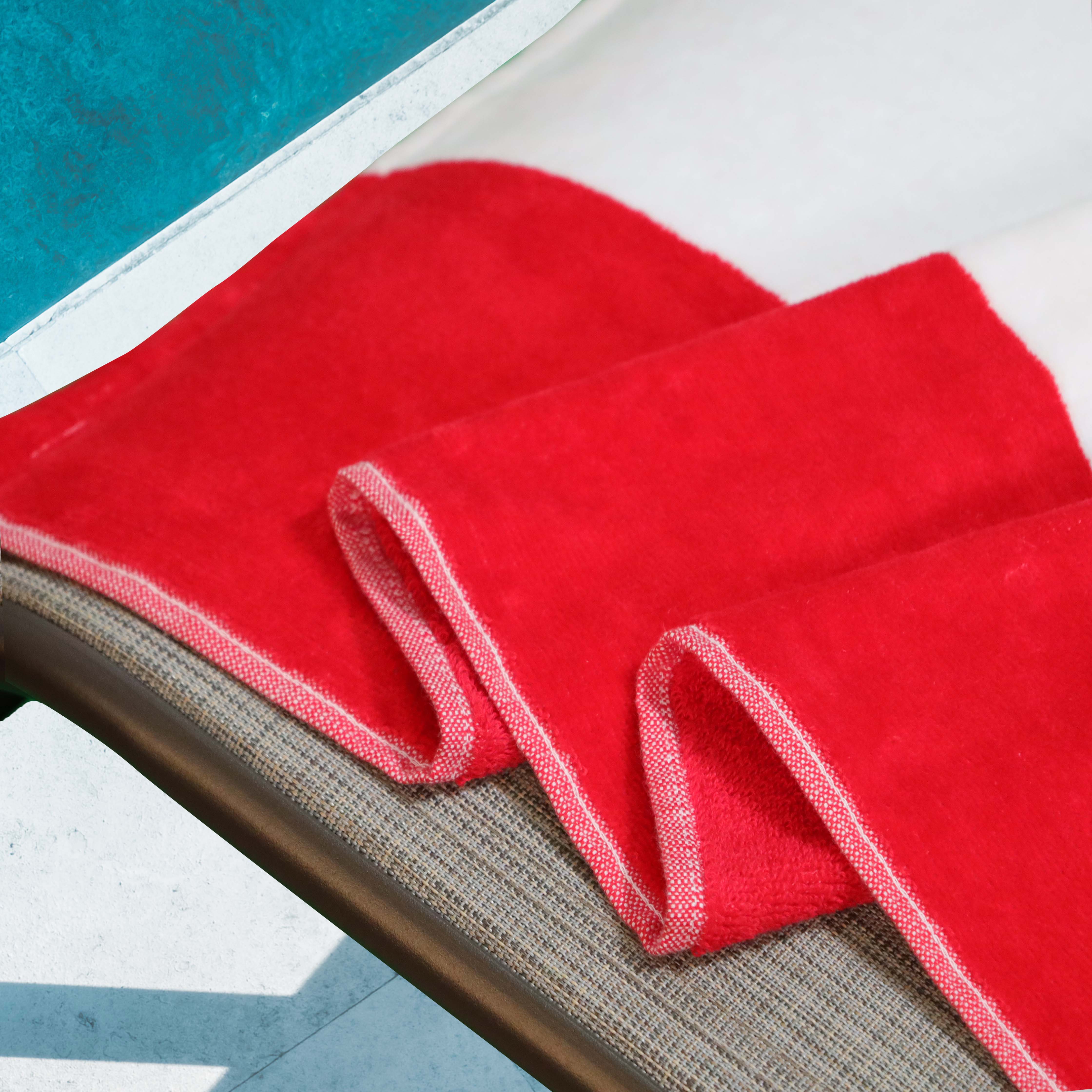 Cotton Standard Size Cabana Stripe Chaise Lounge Chair Cover - Omnigoodsstore