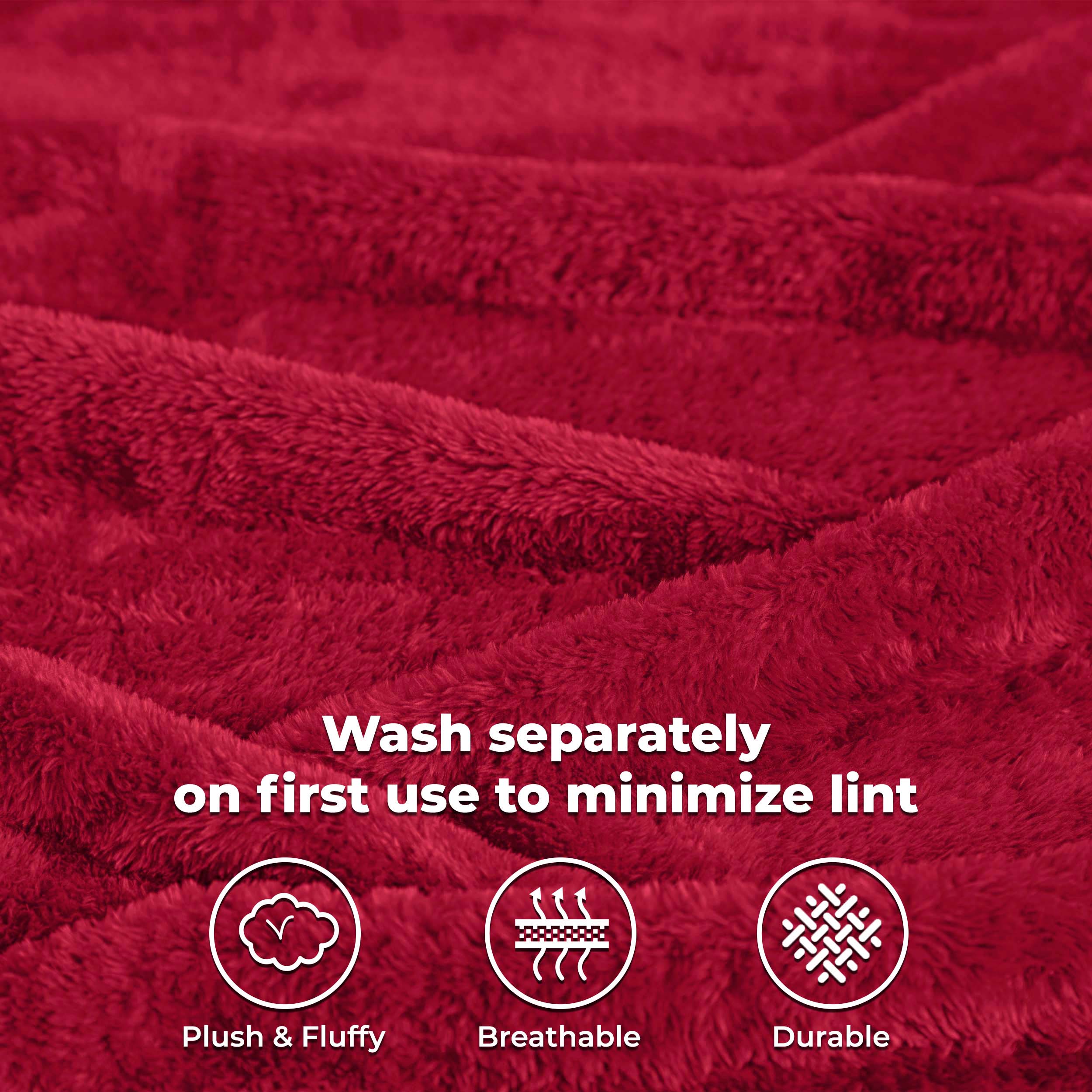 Classic Solid Fleece Plush Medium Weight Fluffy Soft Blanket - Omnigoodsstore