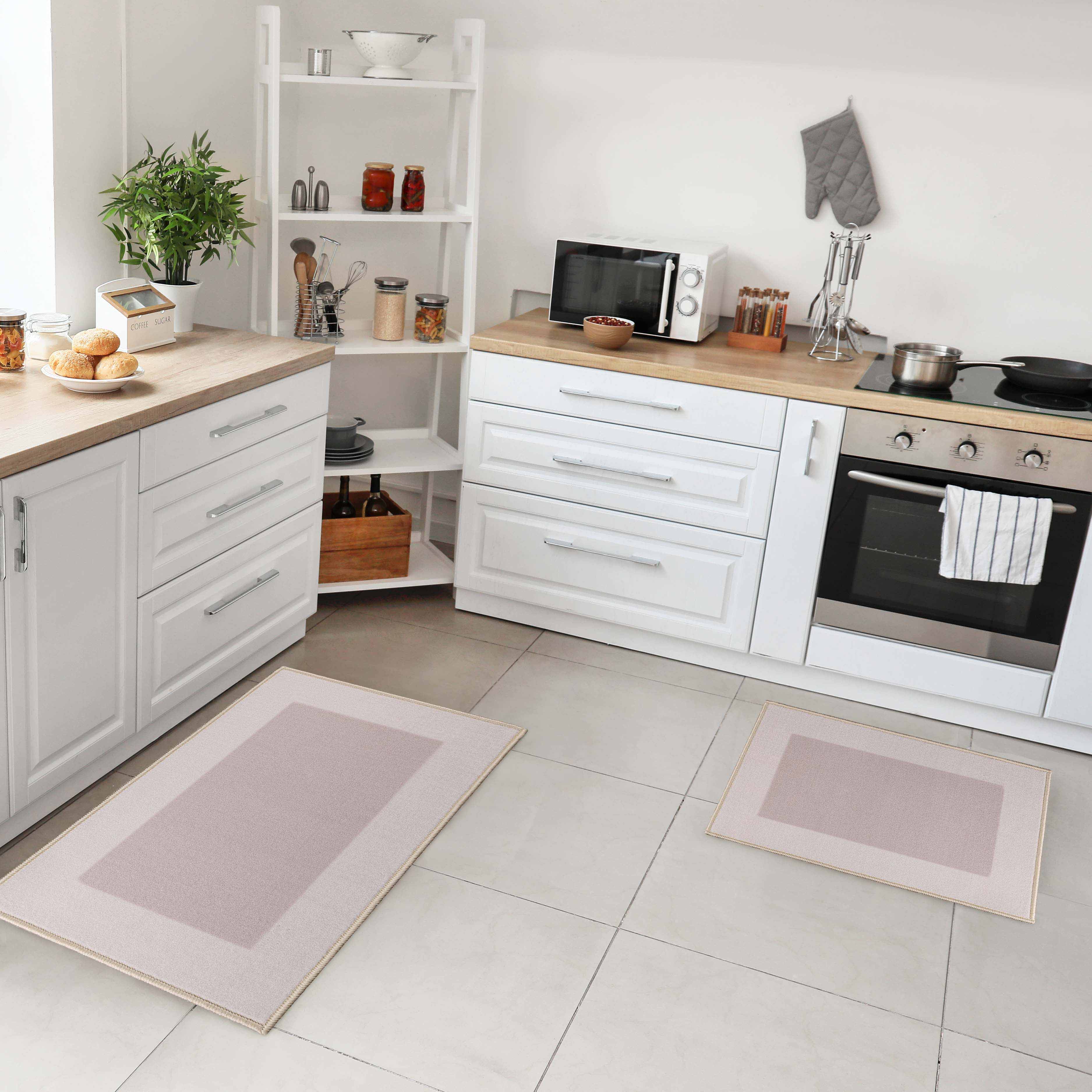Reno Modern Non-Slip Machine Washable Kitchen Mat Set - Omnigoodsstore