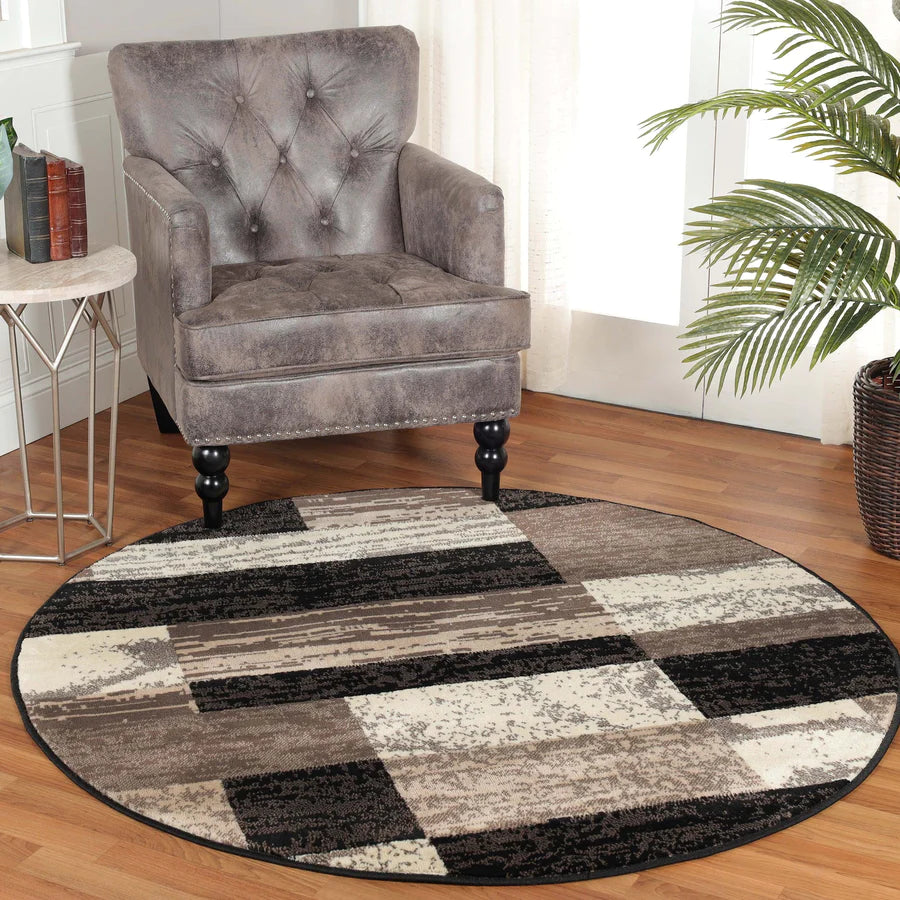 Rockwood Contemporary Geometric Patchwork Indoor Area Rug or Runner - Omnigoodsstore