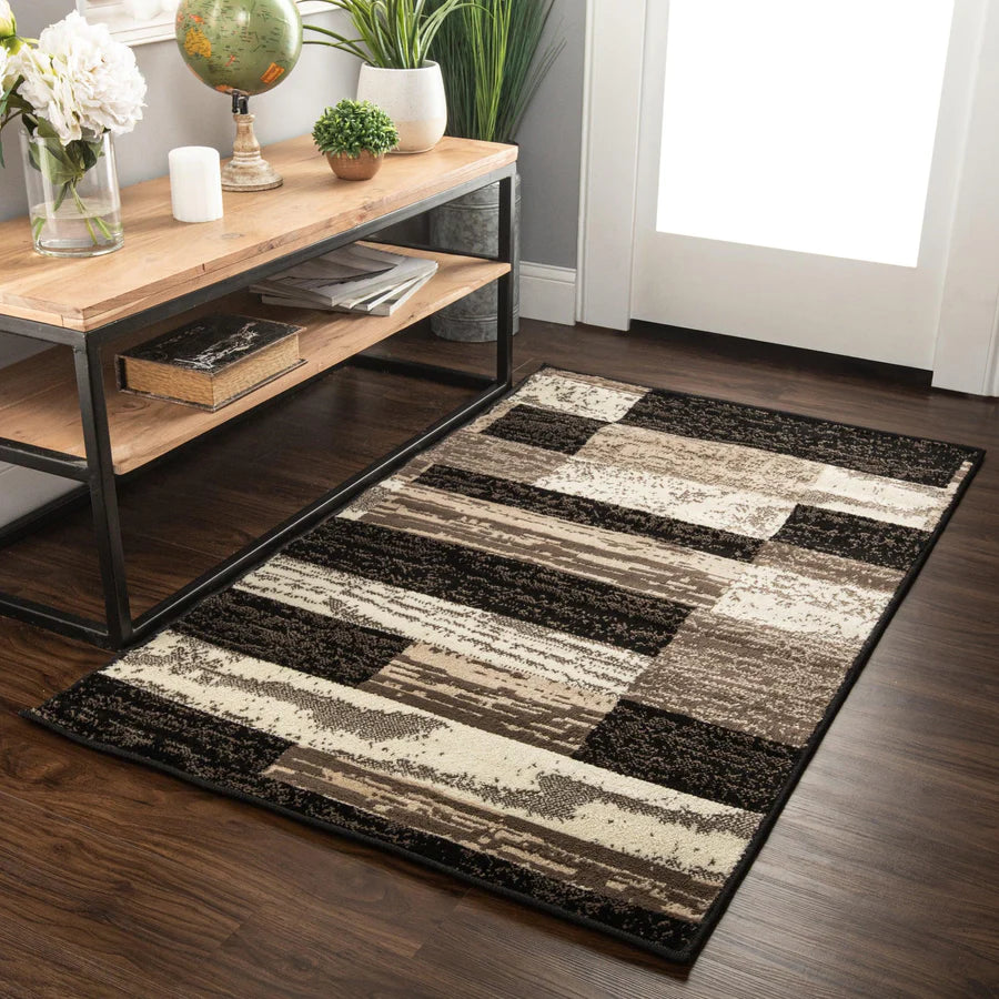 Rockwood Contemporary Geometric Patchwork Indoor Area Rug or Runner - Omnigoodsstore