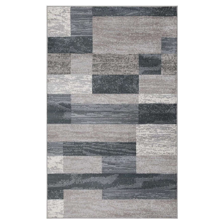 Rockwood Contemporary Geometric Patchwork Indoor Area Rug or Runner - Omnigoodsstore