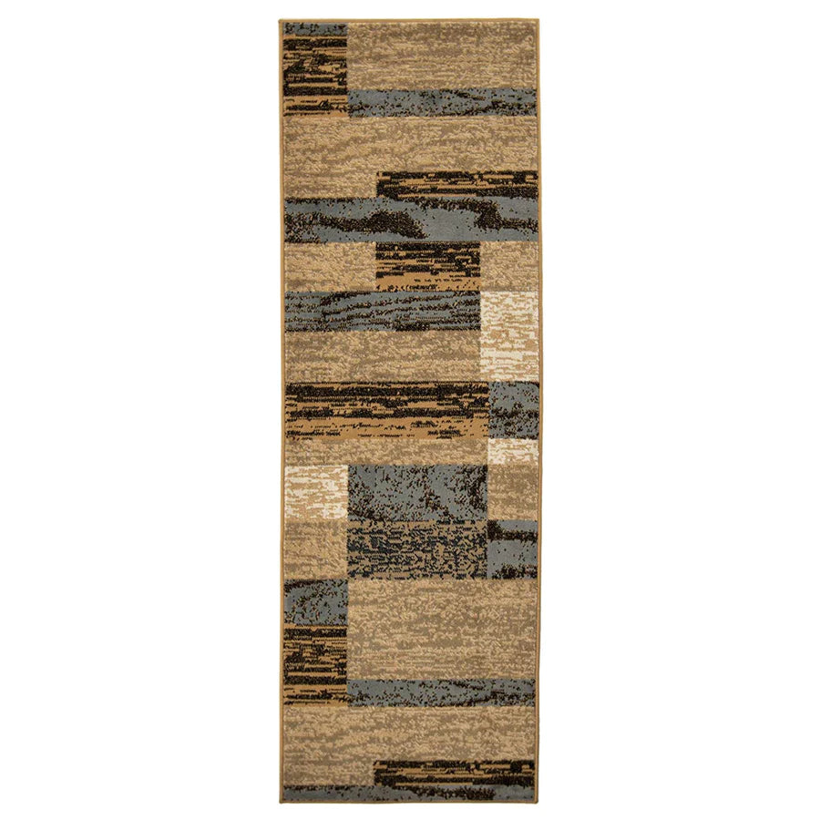 Rockwood Contemporary Geometric Patchwork Indoor Area Rug or Runner - Omnigoodsstore