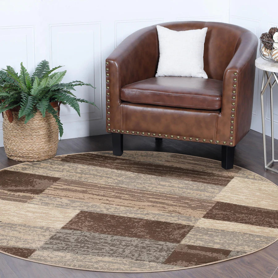 Rockwood Contemporary Geometric Patchwork Indoor Area Rug or Runner - Omnigoodsstore