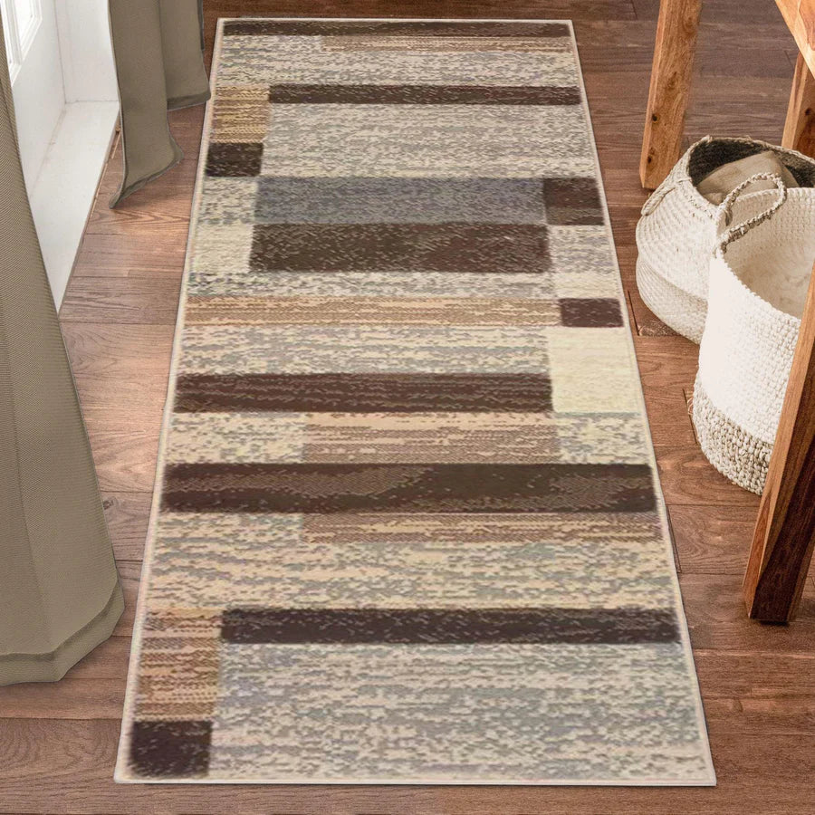 Rockwood Contemporary Geometric Patchwork Indoor Area Rug or Runner - Omnigoodsstore