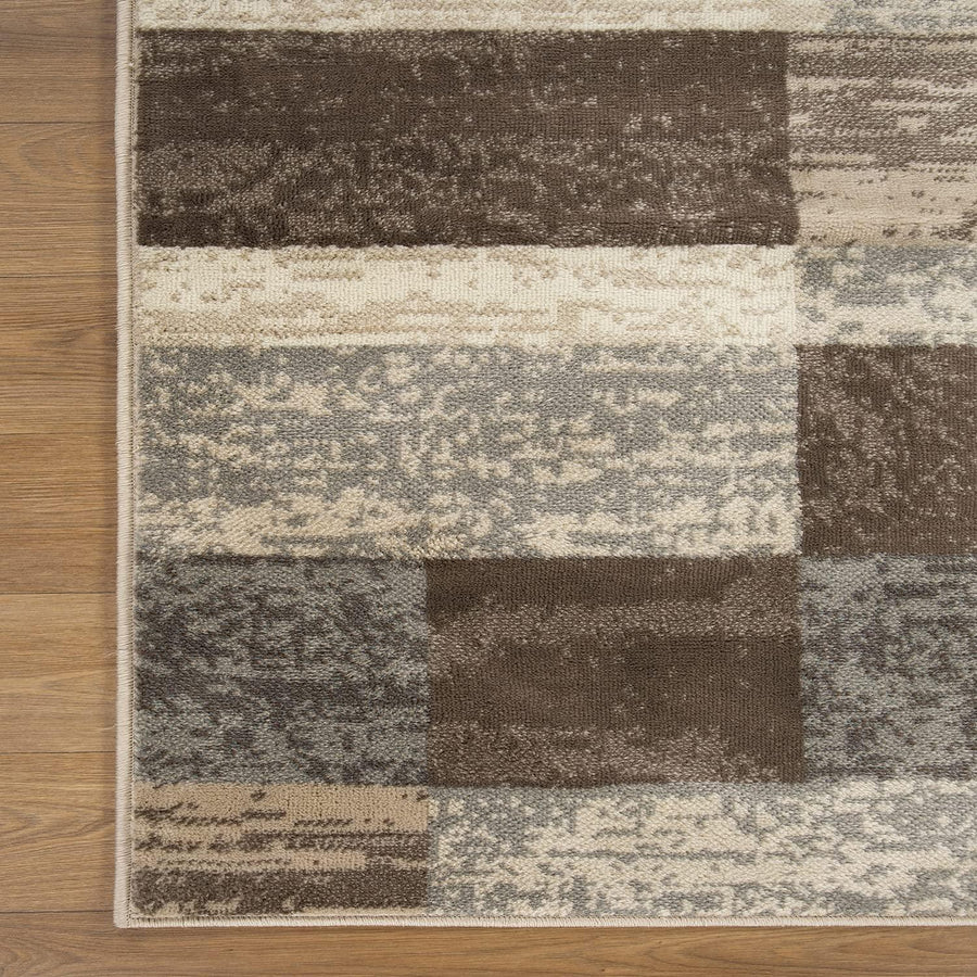 Rockwood Contemporary Geometric Patchwork Indoor Area Rug or Runner - Omnigoodsstore