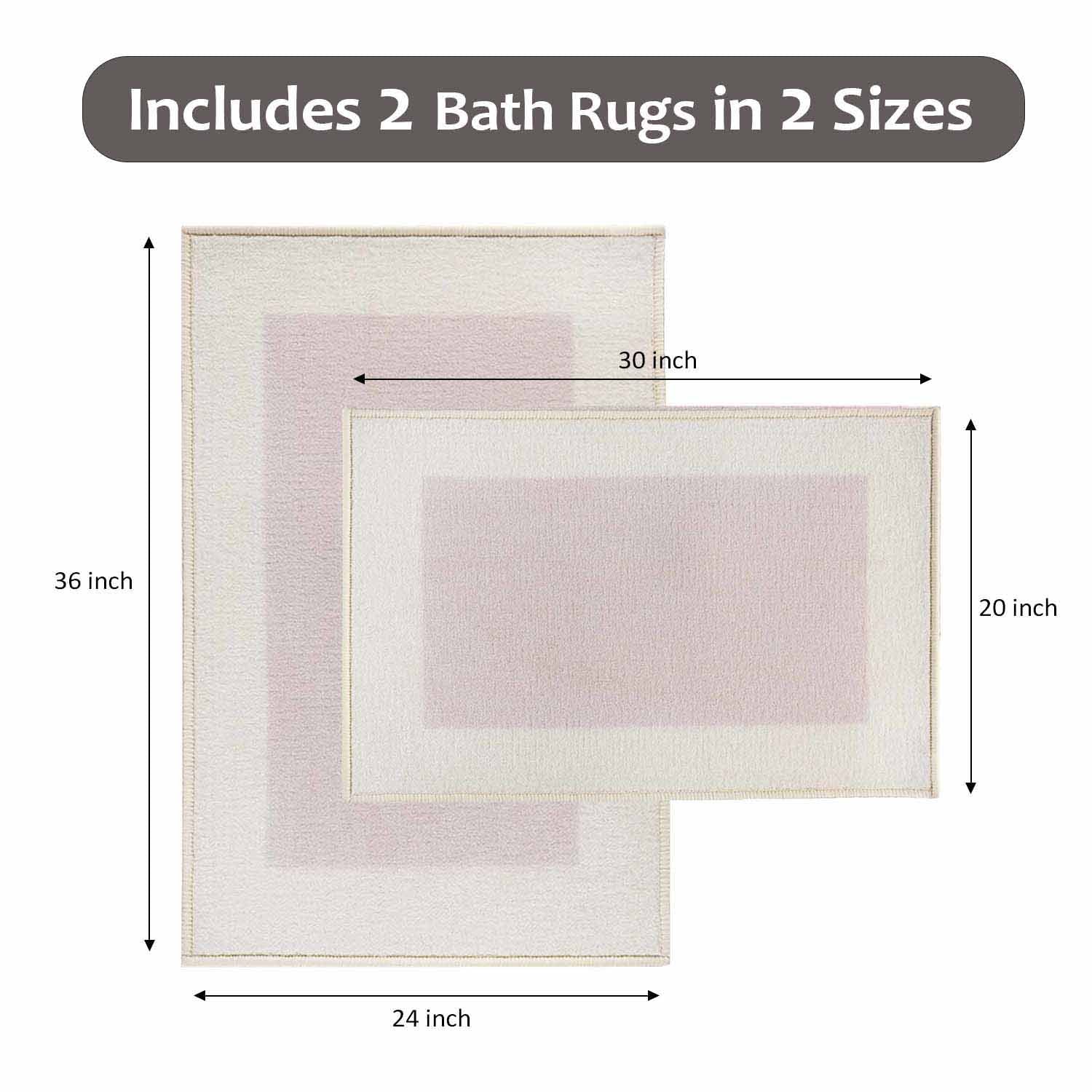 Rome Non-Slip Machine Washable Bath Mat Set - Omnigoodsstore