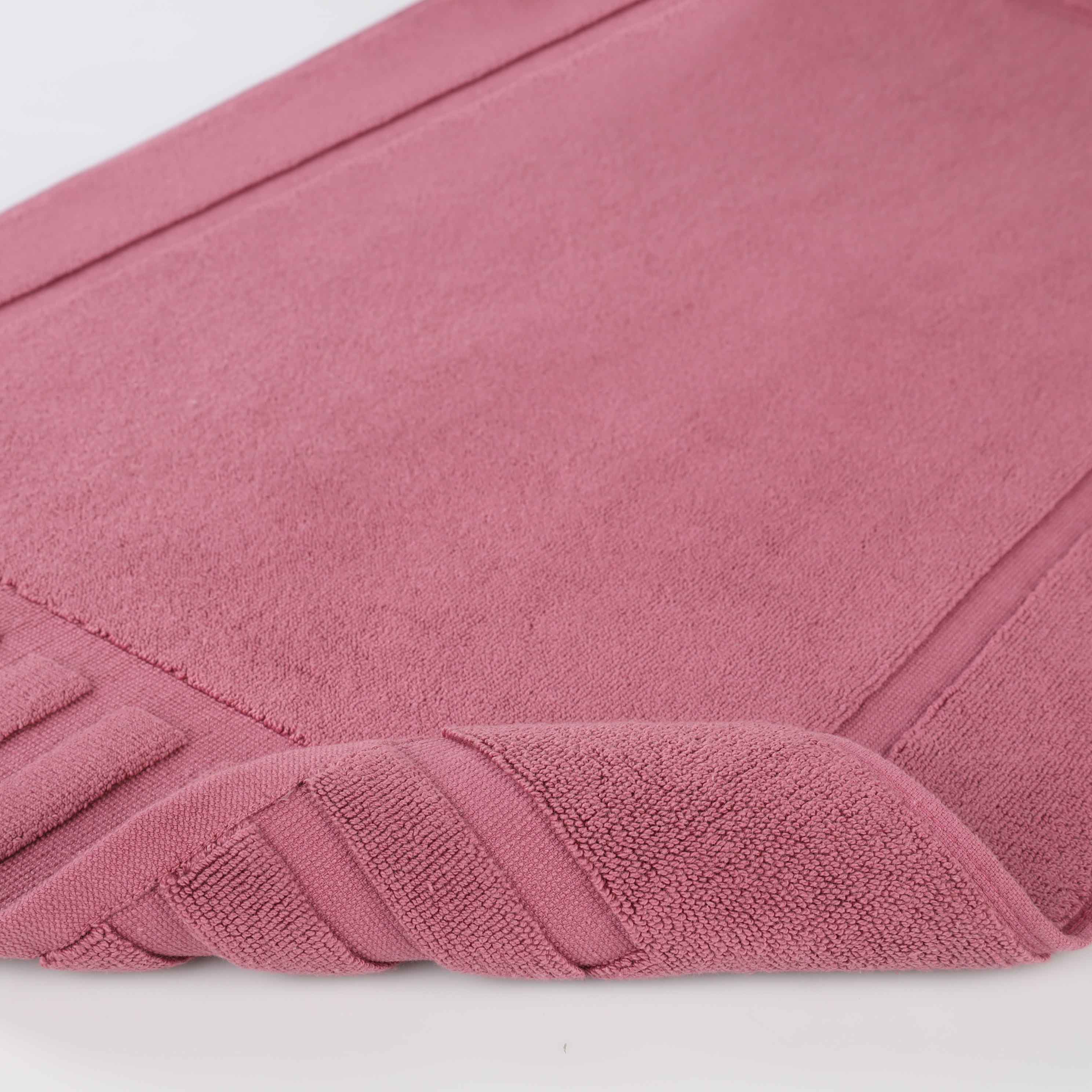 Leo Cotton Solid Modern Geometric Border Absorbent Bath Mat, Set of 2 - Omnigoodsstore