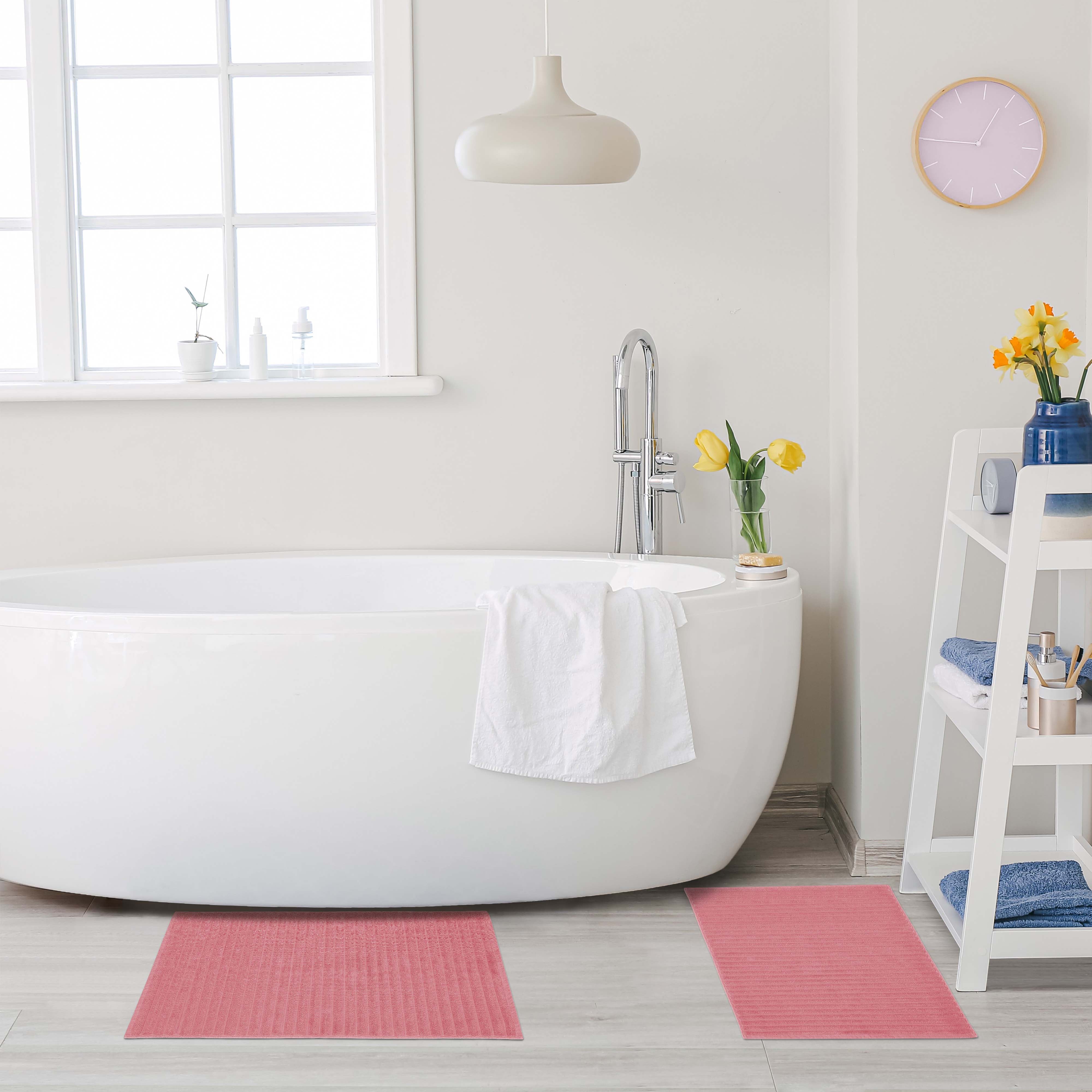 Cotton Eco Friendly 2 Piece Absorbent Bath Mat Set - Omnigoodsstore