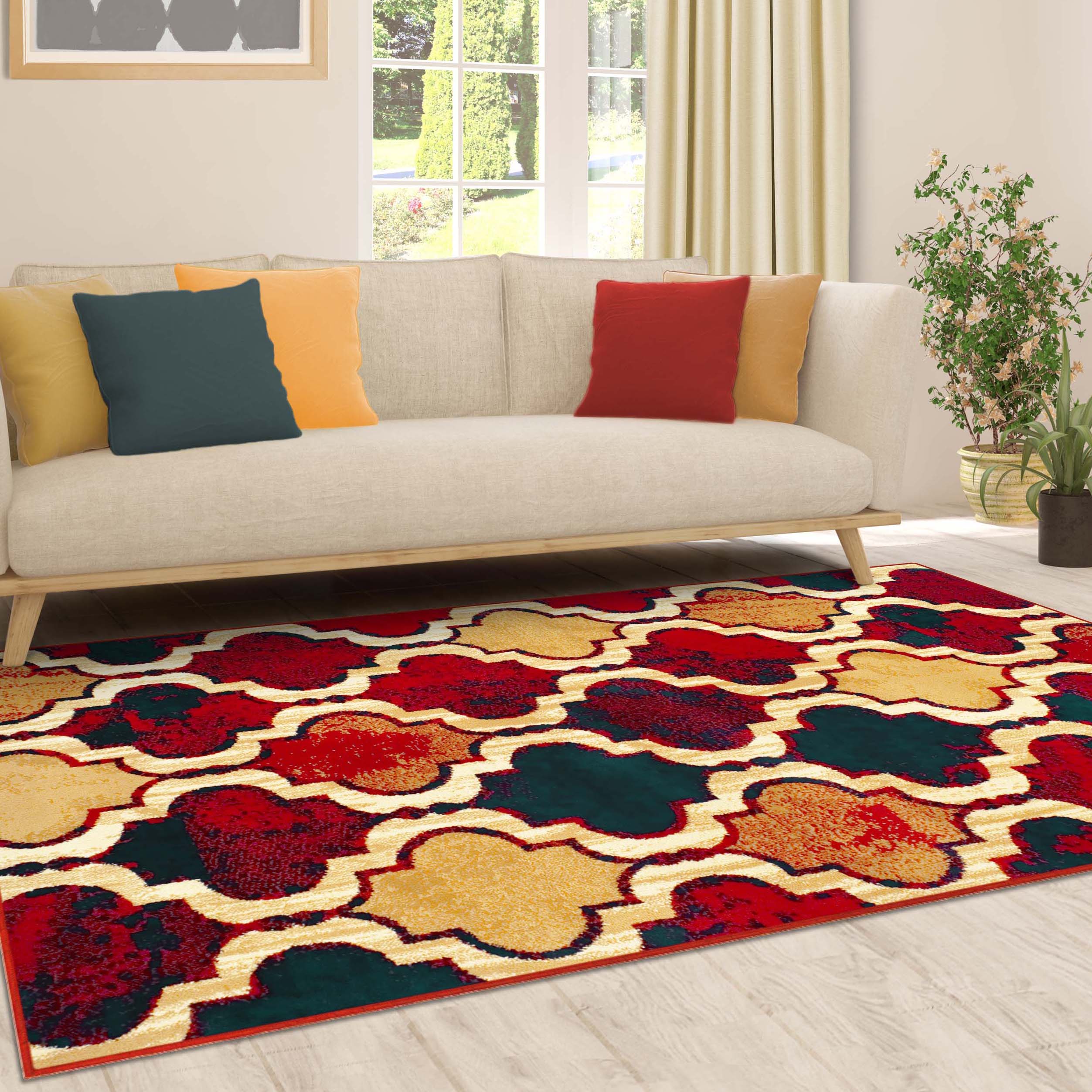 Viking Geometric Trellis Indoor Area Rugs or Runner Rug - Omnigoodsstore