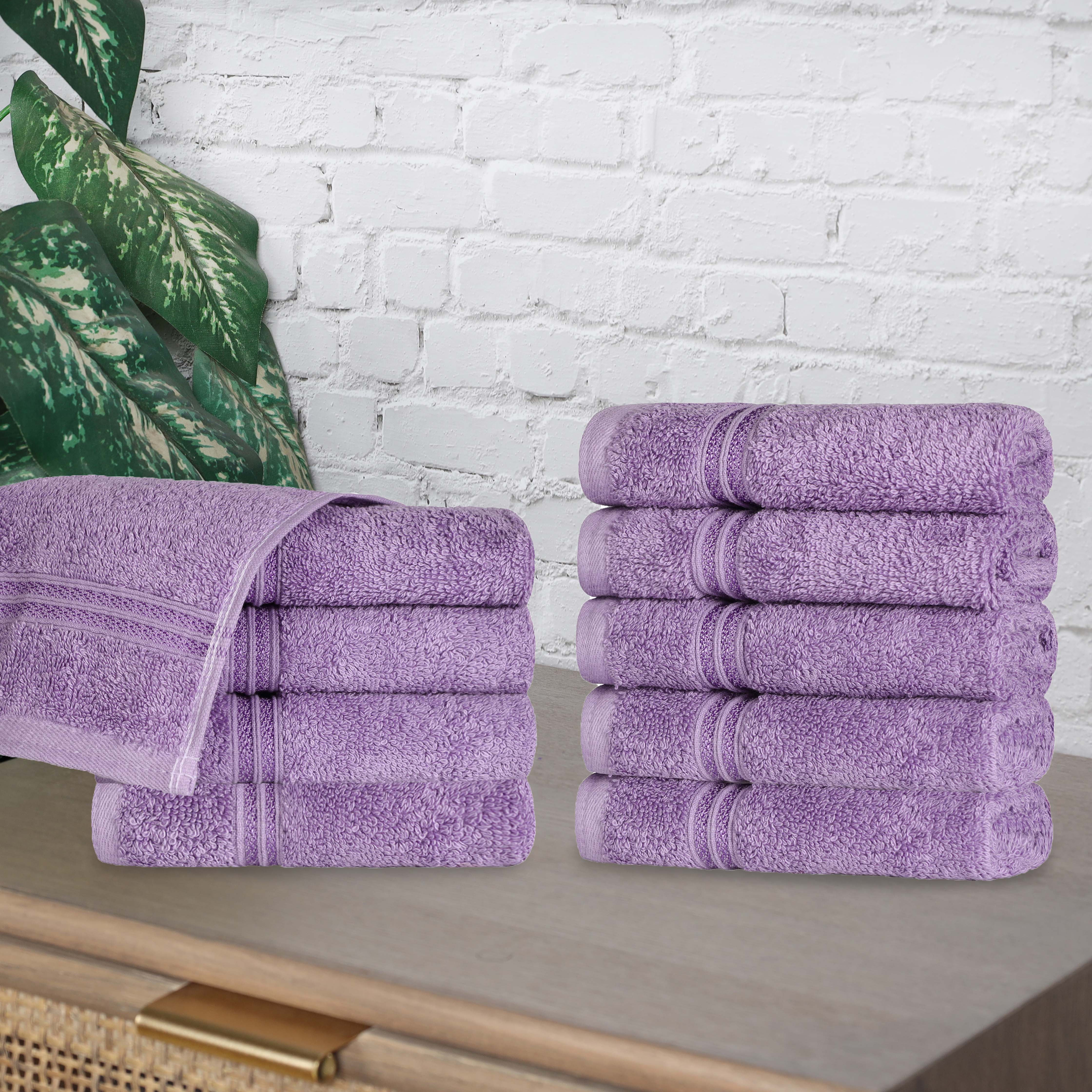 Egyptian Cotton Solid Face Towel Set of 10 - Omnigoodsstore
