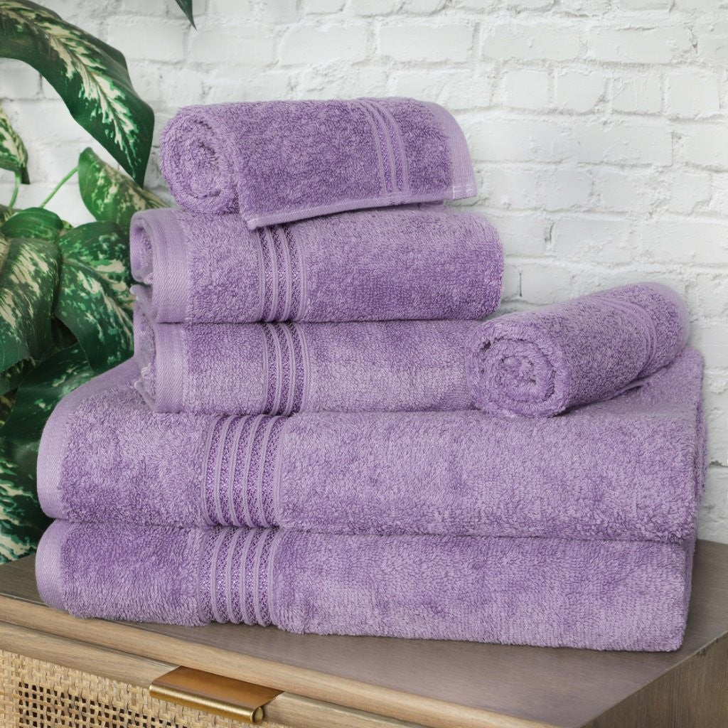 Egyptian Cotton Highly Absorbent Solid 6-Piece Ultra Soft Towel Set - Omnigoodsstore