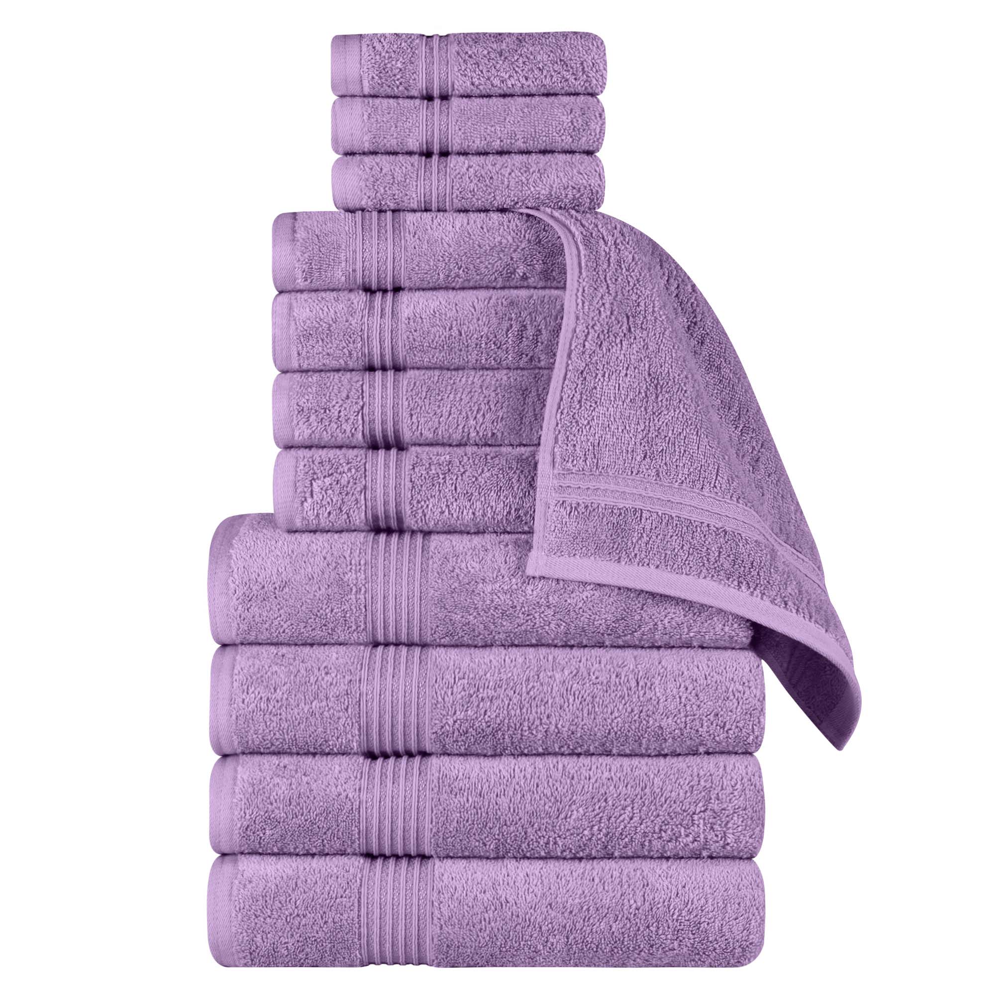 Egyptian Cotton Highly Absorbent Solid 12-Piece Ultra Soft Towel Set - Omnigoodsstore