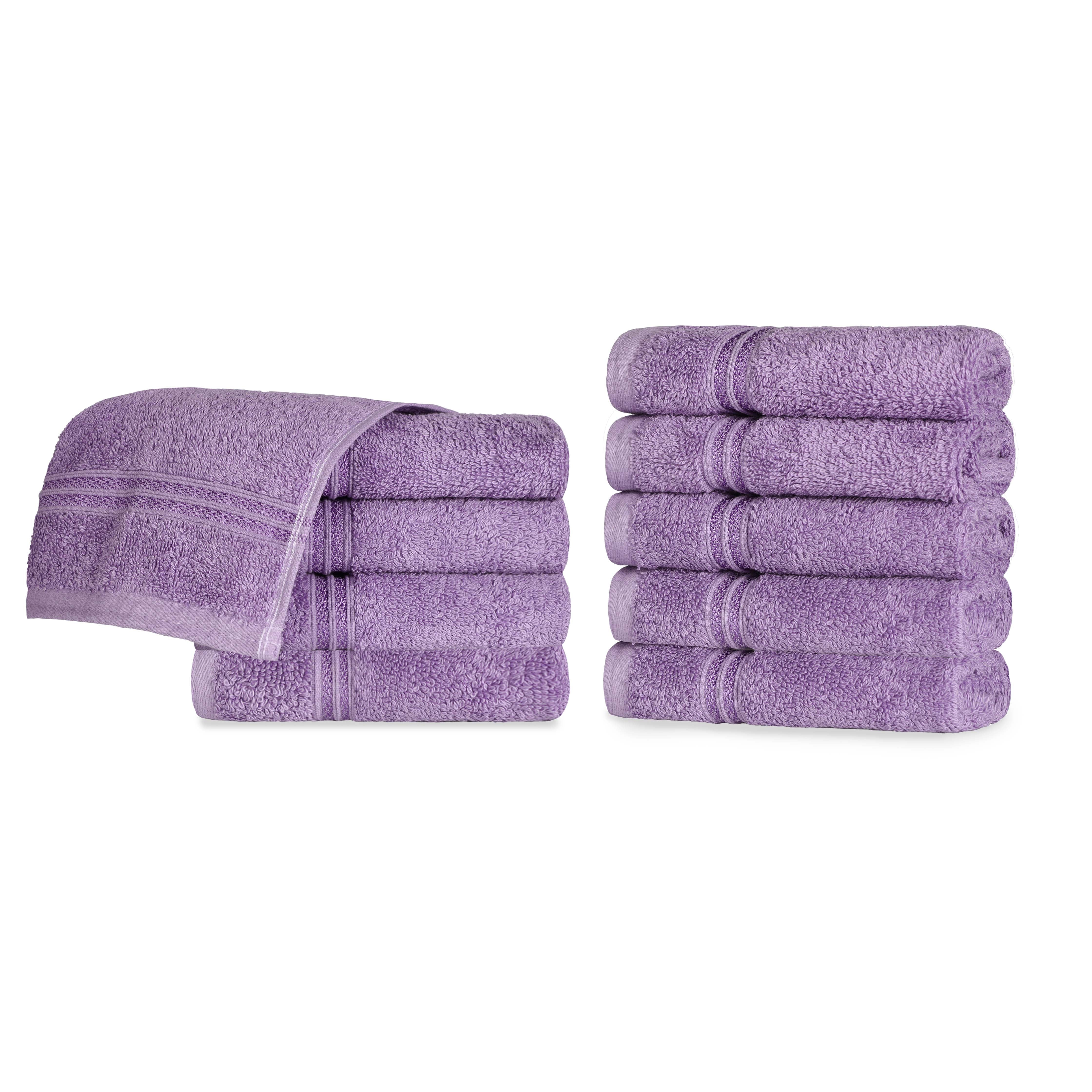 Egyptian Cotton Solid Face Towel Set of 10 - Omnigoodsstore