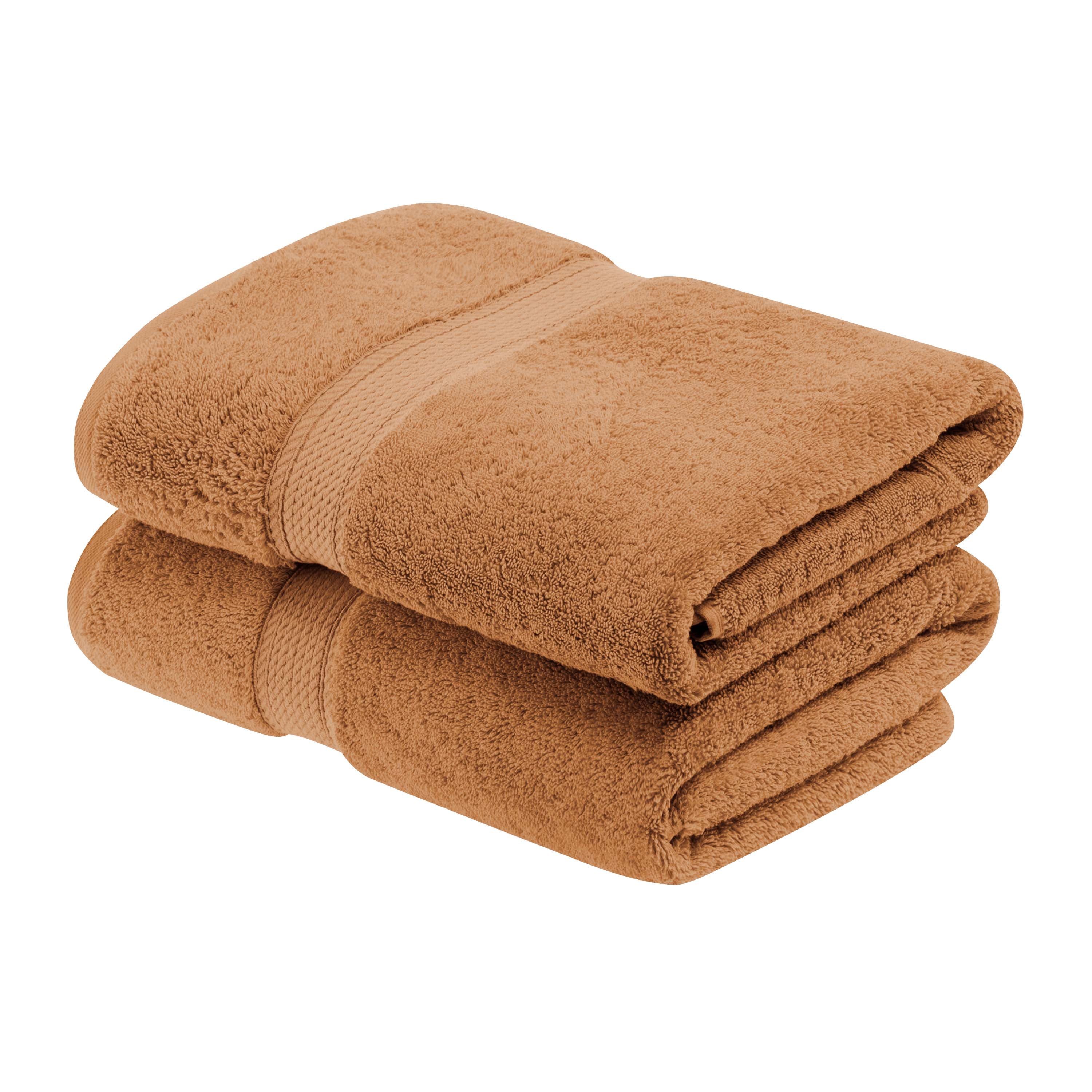 Egyptian Cotton Pile Plush Heavyweight Soft 2 Piece Bath Towel Set - Omnigoodsstore