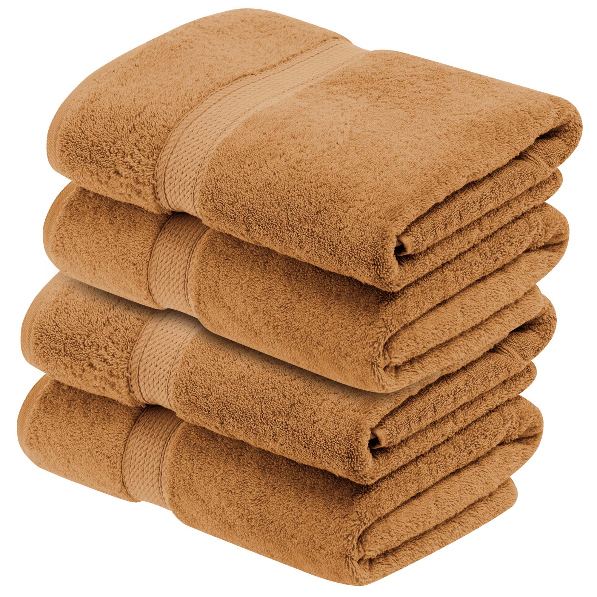 Egyptian Cotton Pile Plush Heavyweight Soft 4 Piece Bath Towel Set - Omnigoodsstore