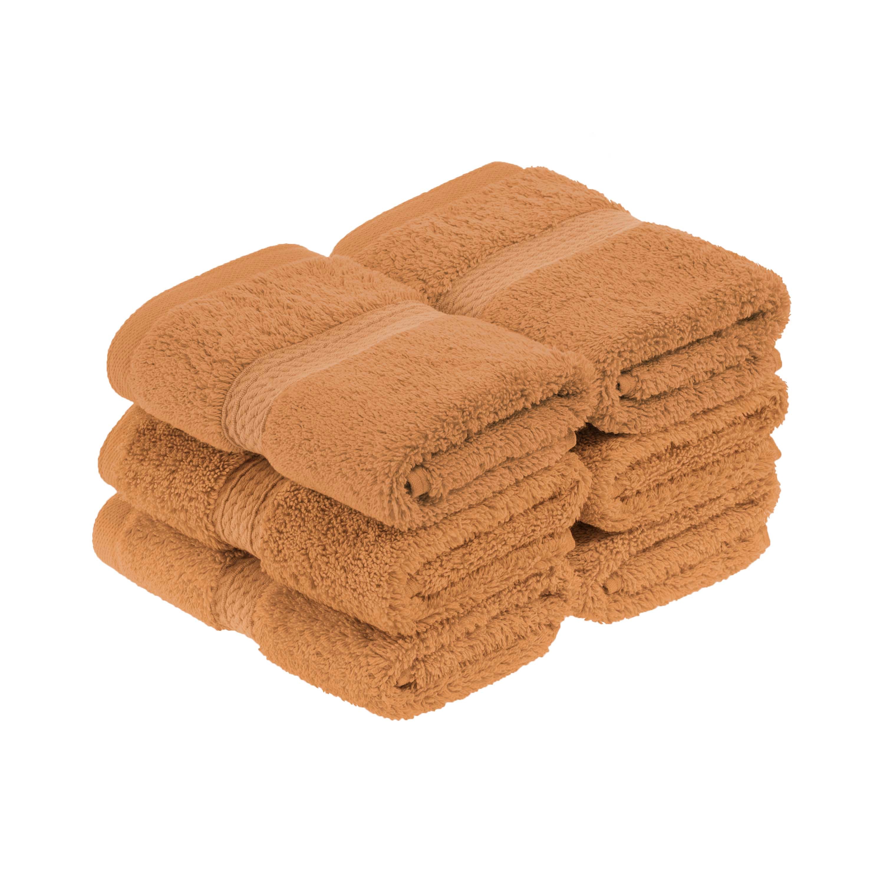 Egyptian Cotton Pile Plush Heavyweight Luxury Soft Face Towel Set of 6 - Omnigoodsstore