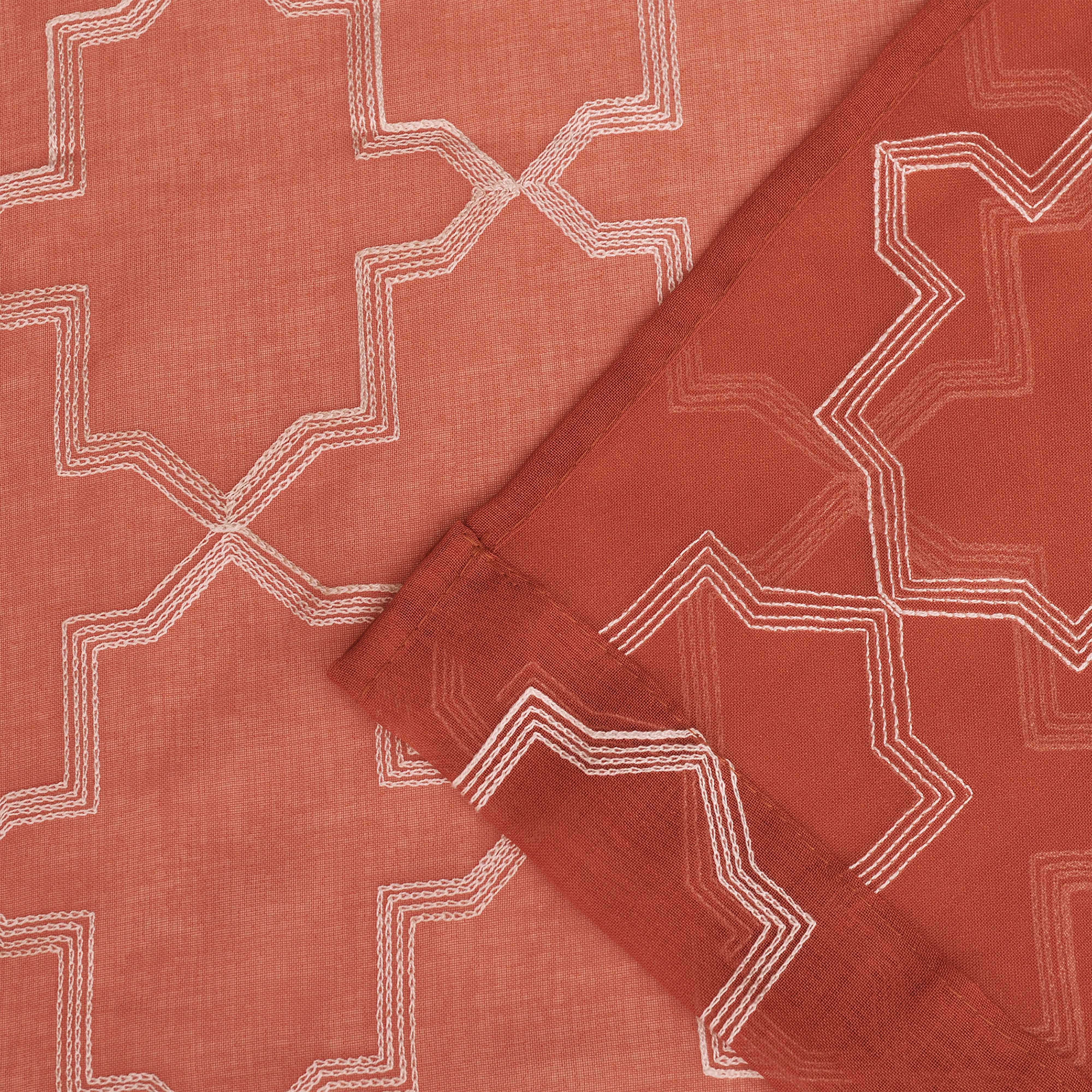 Embroidered Quatrefoil Sheer Grommet Curtain Set - Omnigoodsstore