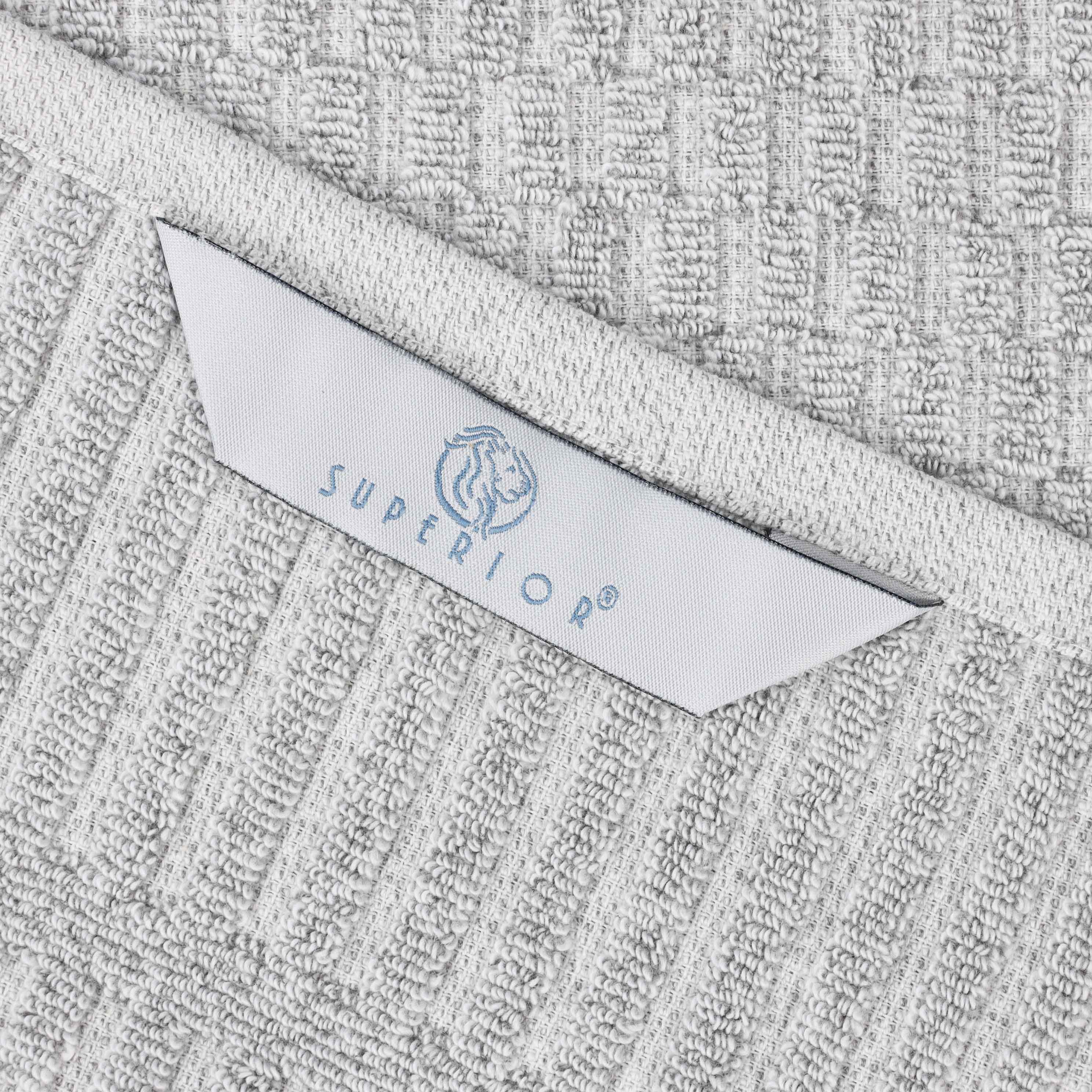 Juno Cotton Blend Medium Weight Checkered Border Face Towel Set of 12 - Omnigoodsstore