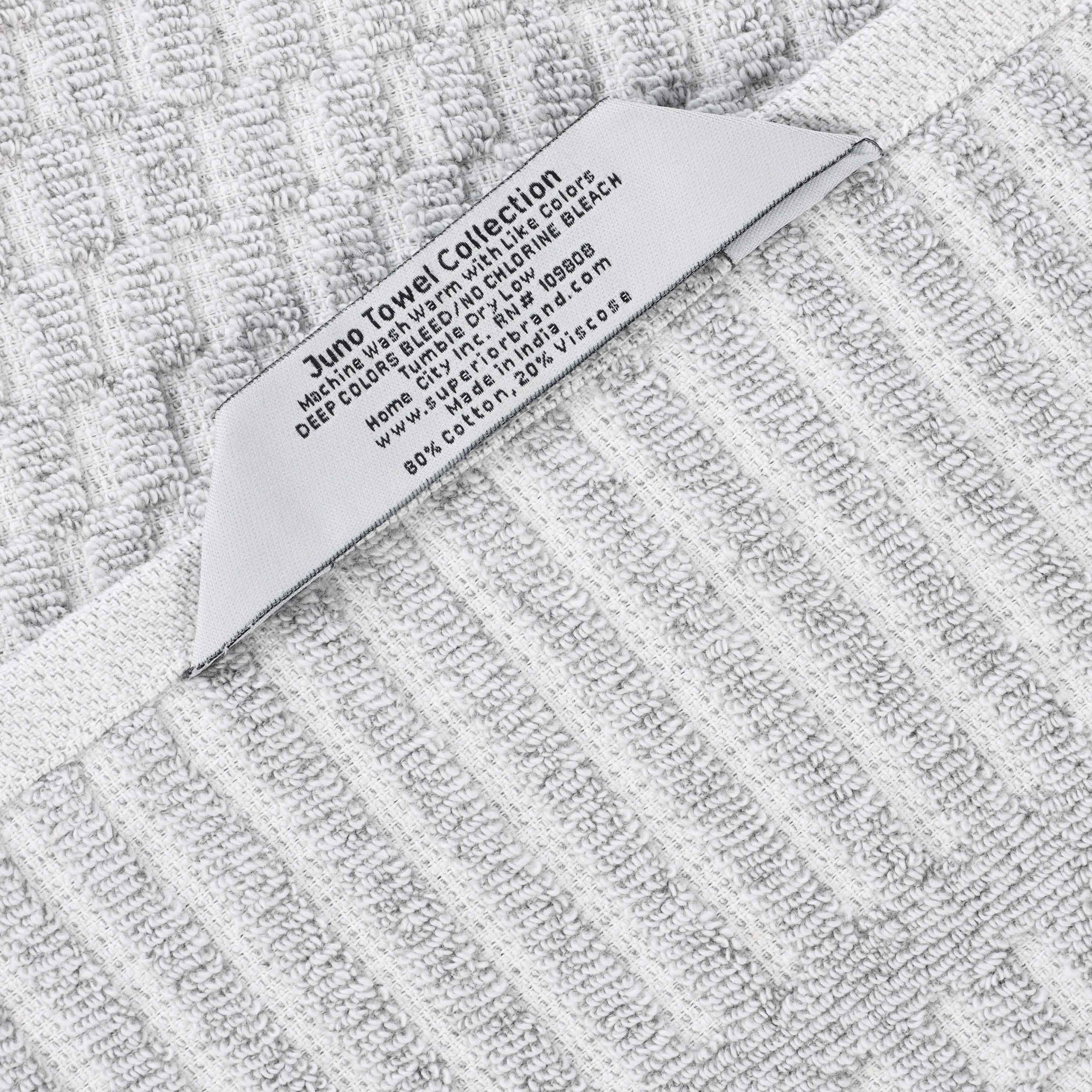 Juno Cotton Blend Medium Weight Checkered Border Face Towel Set of 12 - Omnigoodsstore