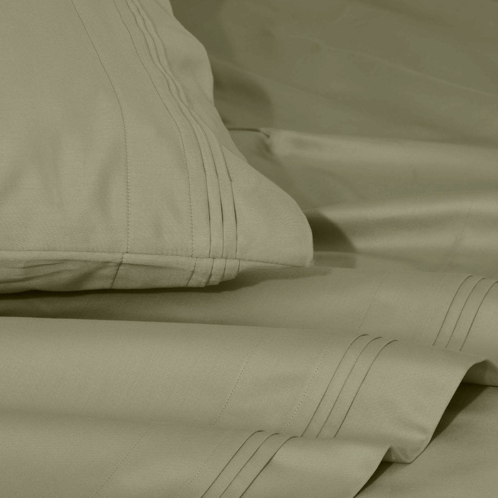 1000 Thread Count Egyptian Cotton Bed Sheet Set Olympic Queen - Omnigoodsstore