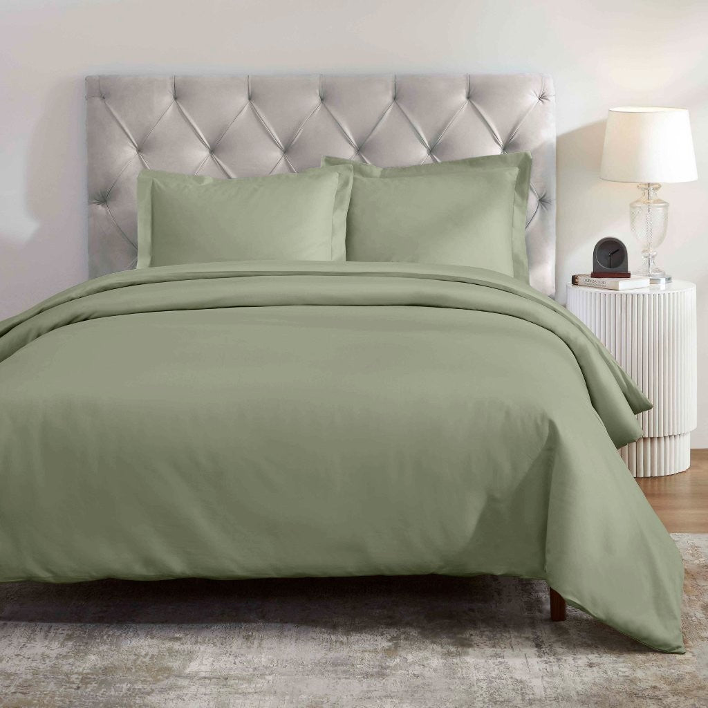 1200 Thread Count Egyptian Solid Cotton Duvet Cover Set - Omnigoodsstore