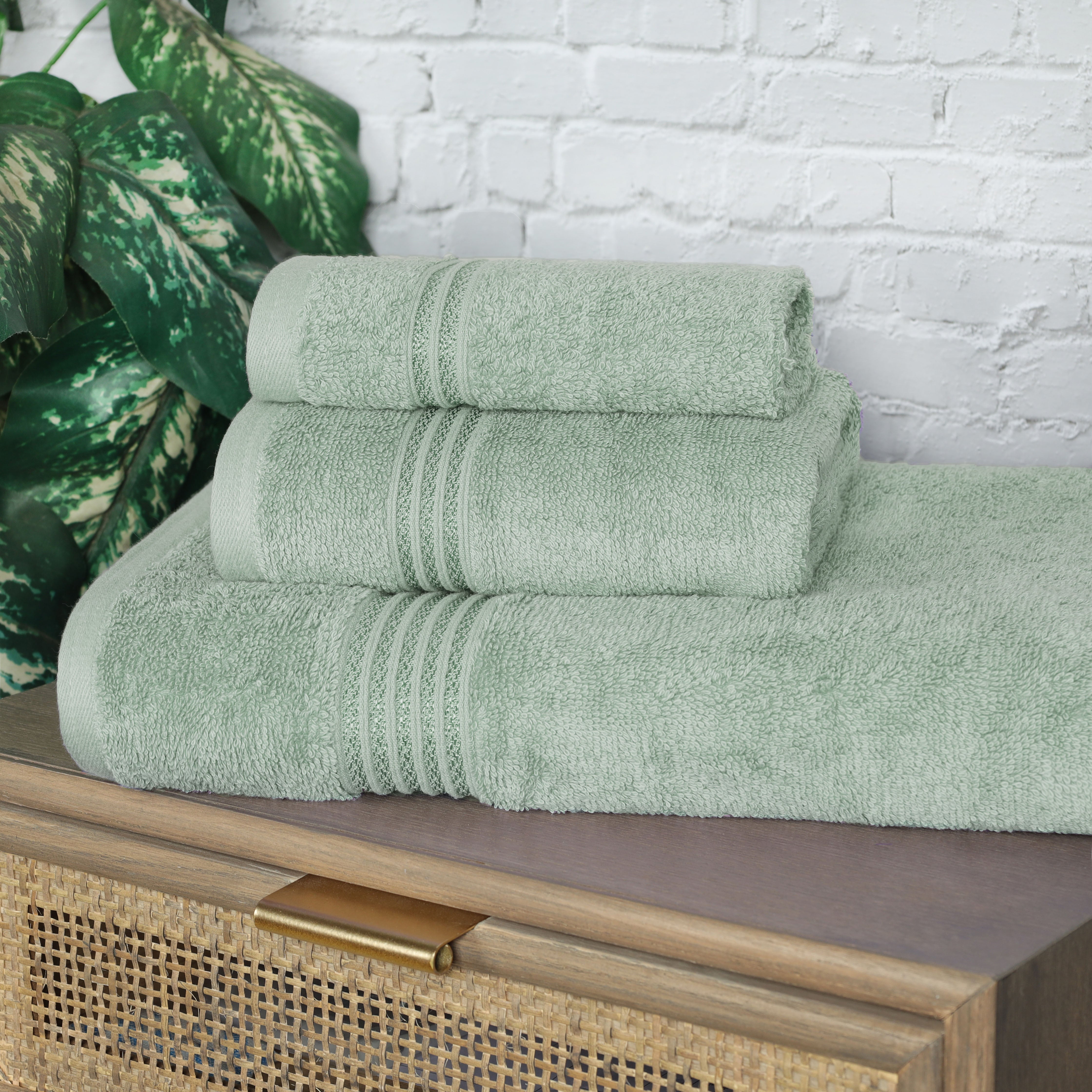 Egyptian Cotton Highly Absorbent Solid 3-Piece Ultra Soft Towel Set - Omnigoodsstore