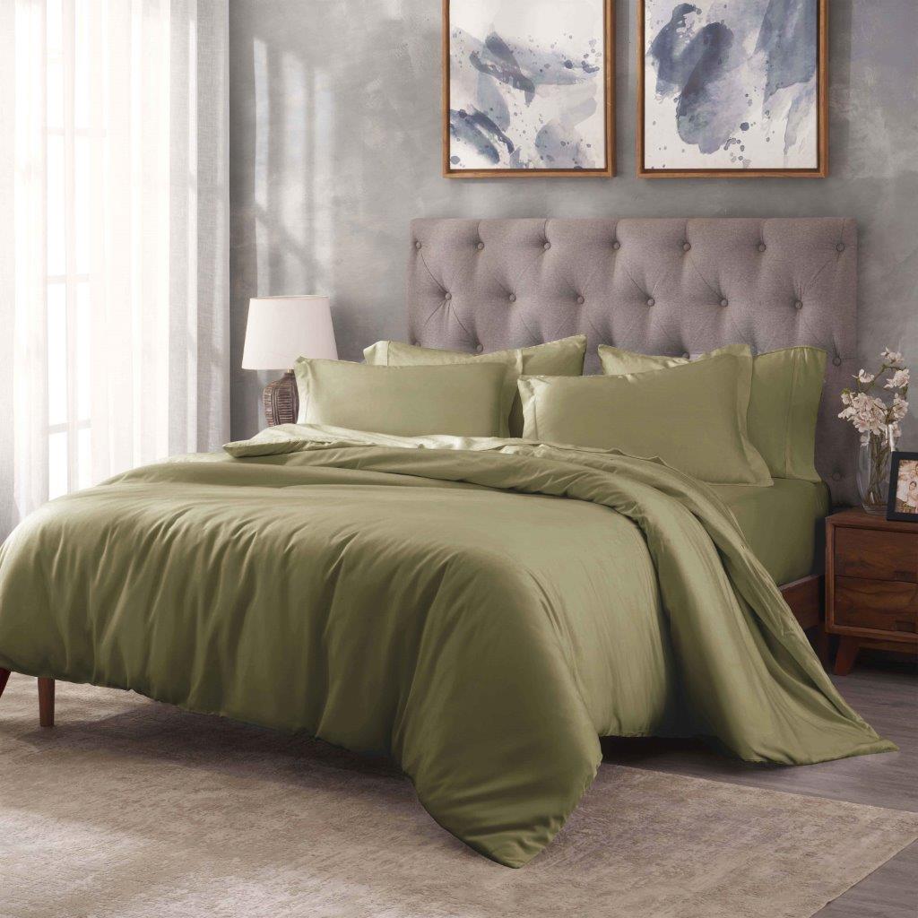 Egyptian Cotton 400 Thread Count Solid Duvet Cover Set - Omnigoodsstore