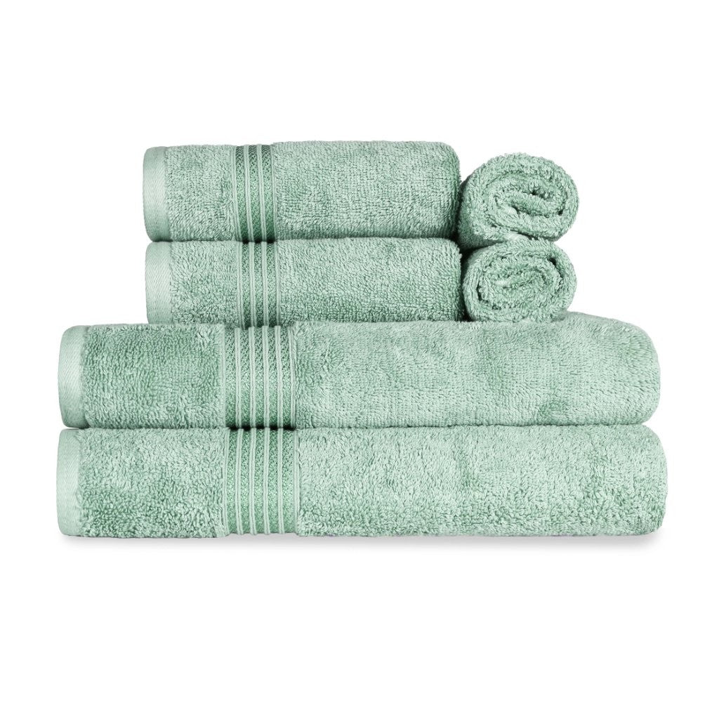 Egyptian Cotton Highly Absorbent Solid 6-Piece Ultra Soft Towel Set - Omnigoodsstore