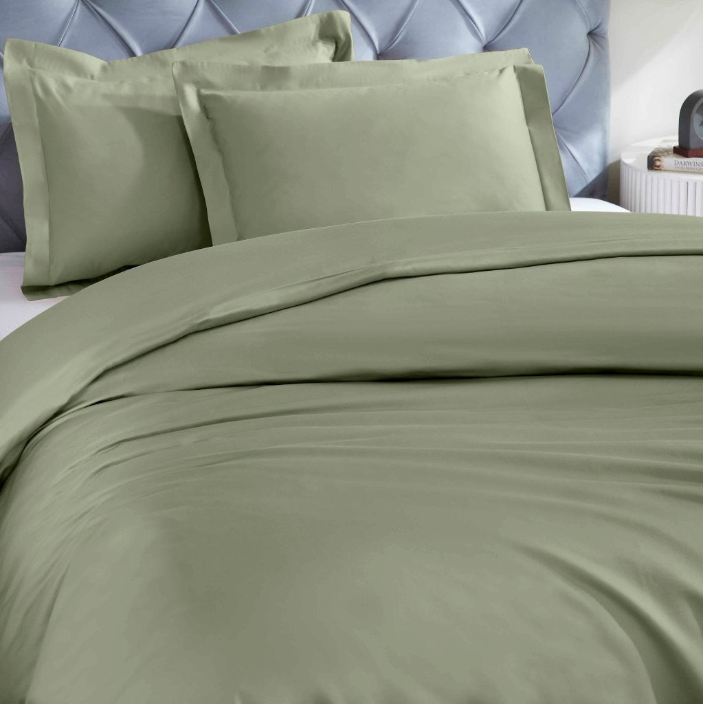 1200 Thread Count Egyptian Solid Cotton Duvet Cover Set - Omnigoodsstore