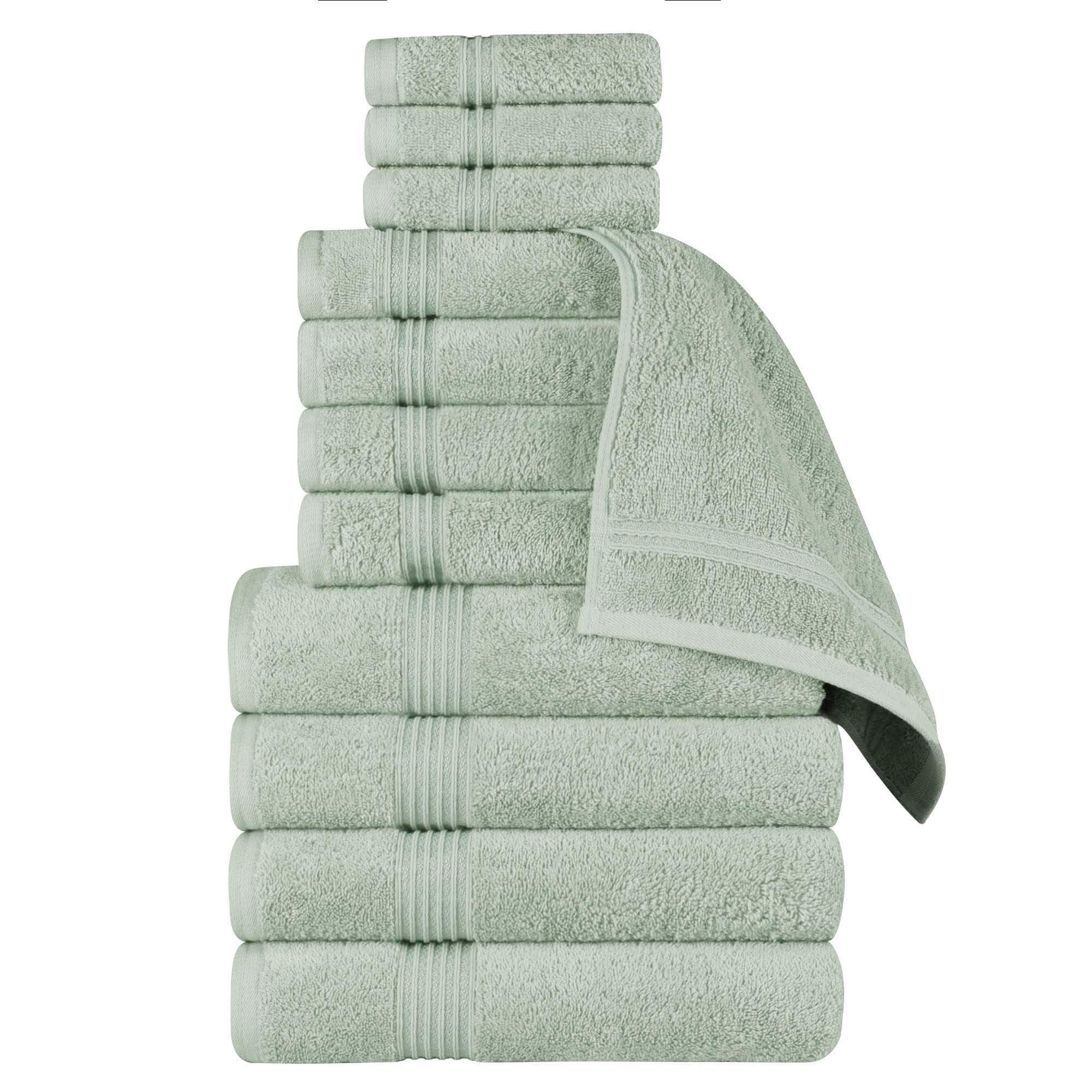 Egyptian Cotton Highly Absorbent Solid 12-Piece Ultra Soft Towel Set - Omnigoodsstore