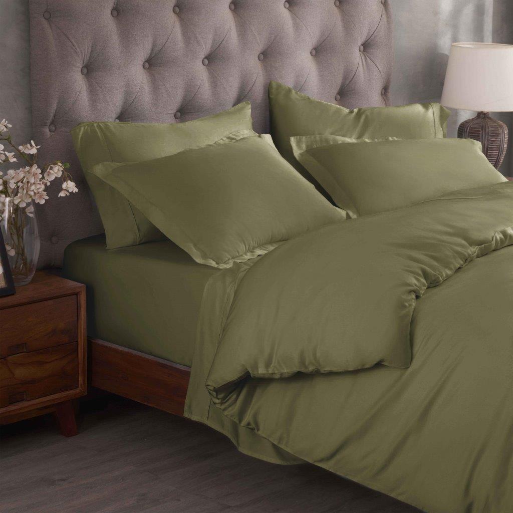 Egyptian Cotton 300 Thread Count Solid Duvet Cover Set - Omnigoodsstore