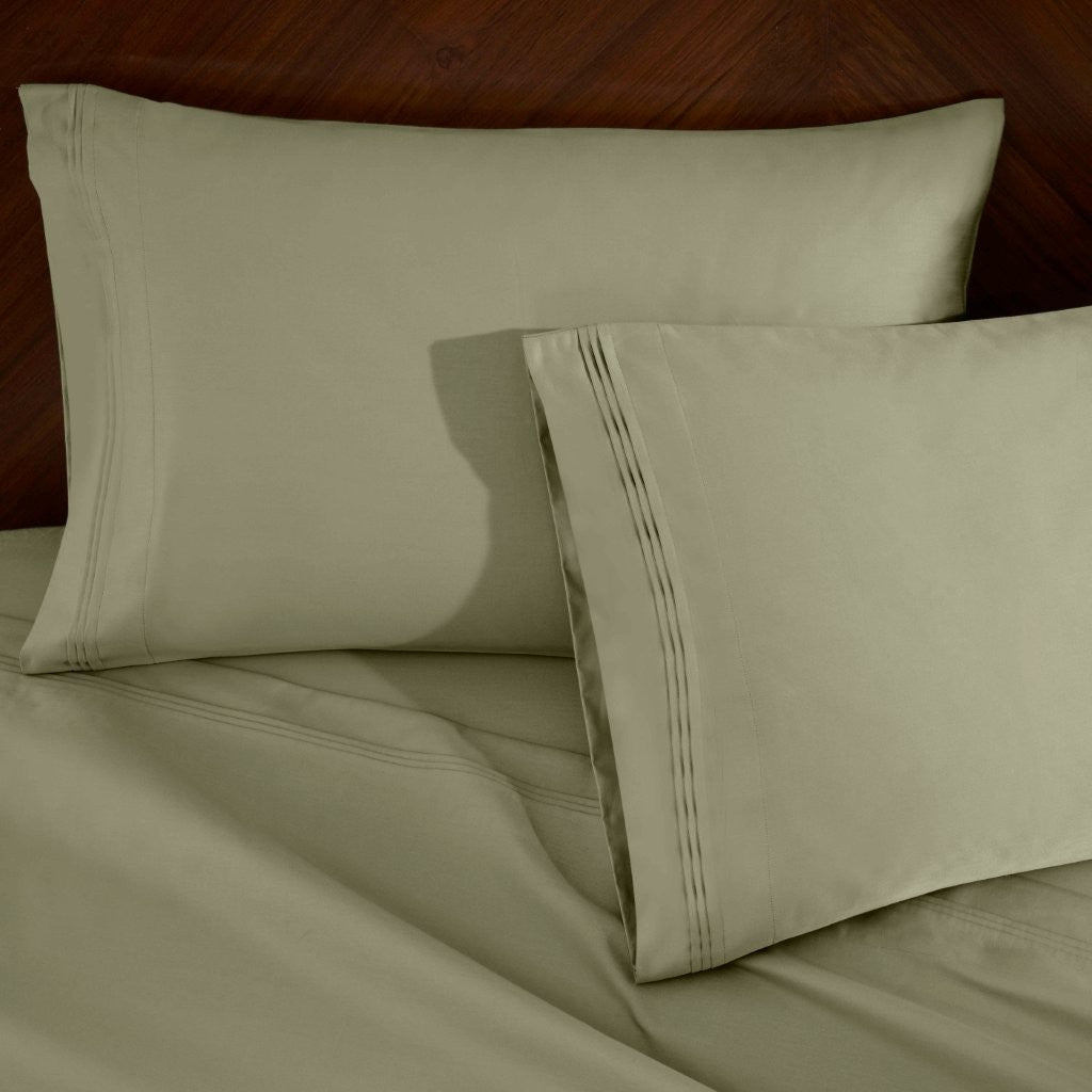 1000 Thread Count Egyptian Cotton Bed Sheet Set Olympic Queen - Omnigoodsstore