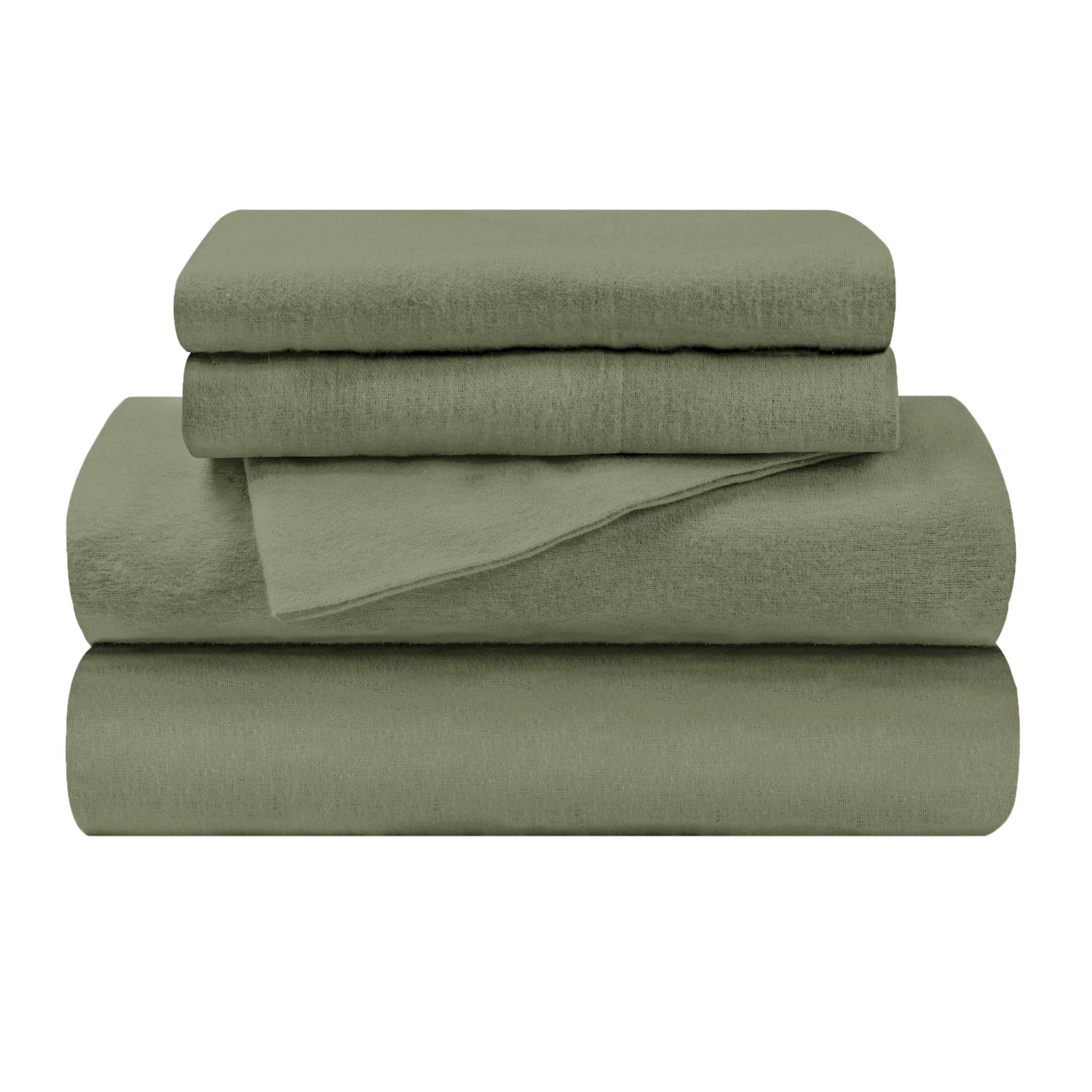 Flannel Cotton Modern Solid Deep Pocket Bed Sheet Set - Omnigoodsstore