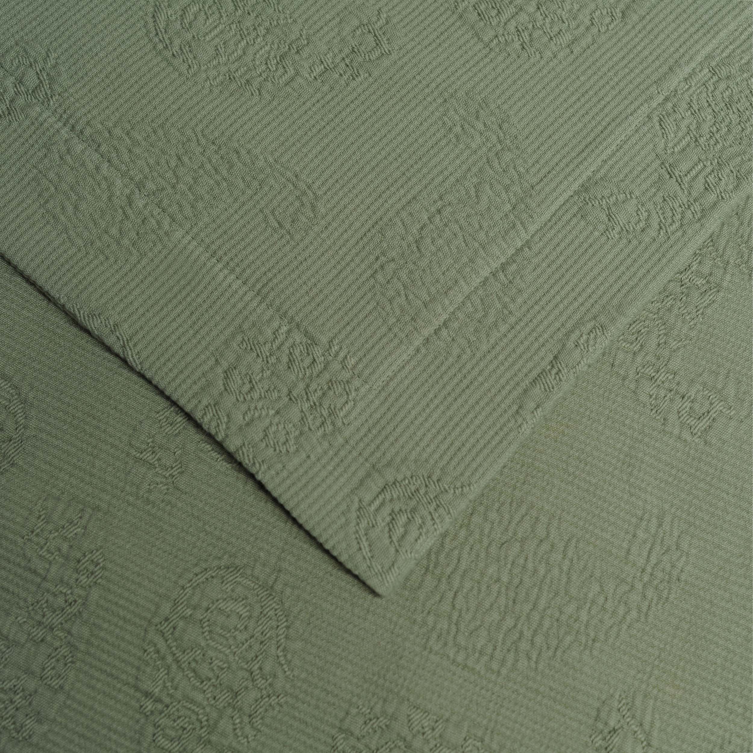 Jacquard Matelassé Paisley Floral Cotton Bedspread Set - Omnigoodsstore