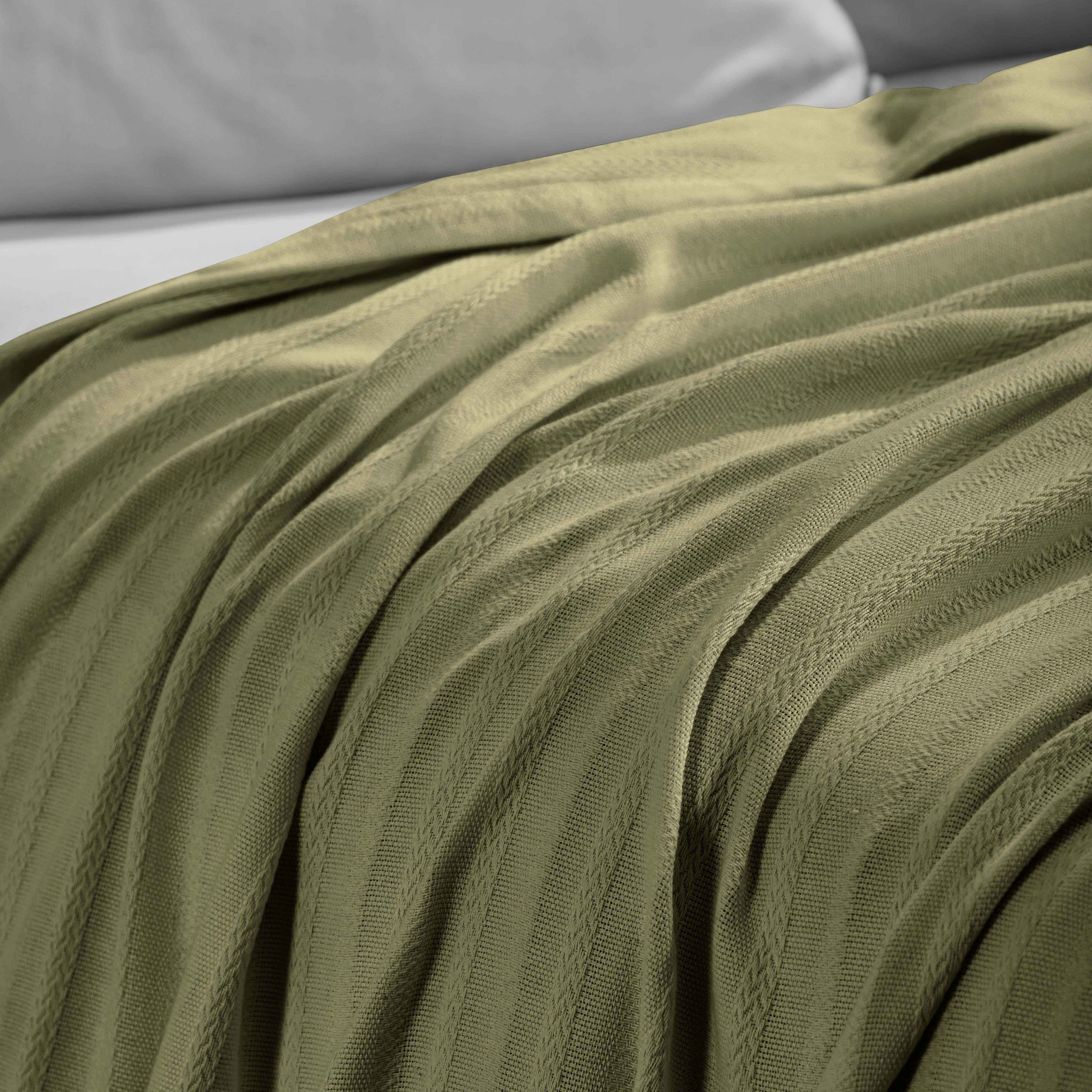 Clara Cotton Textured Striped Lightweight Woven Blanket - Omnigoodsstore