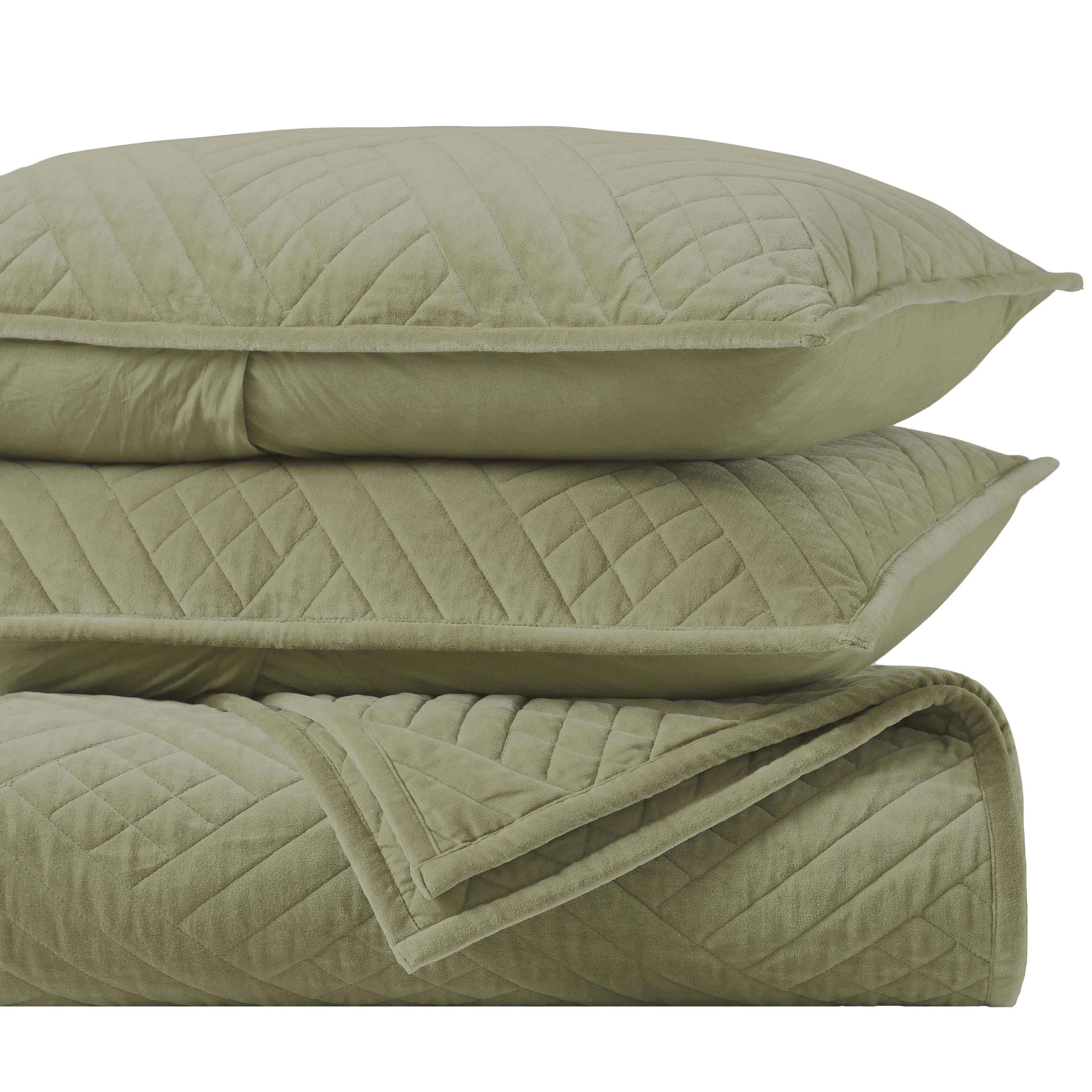 Karina Cotton Velvet Lightweight Quilt and Sham Set - Omnigoodsstore