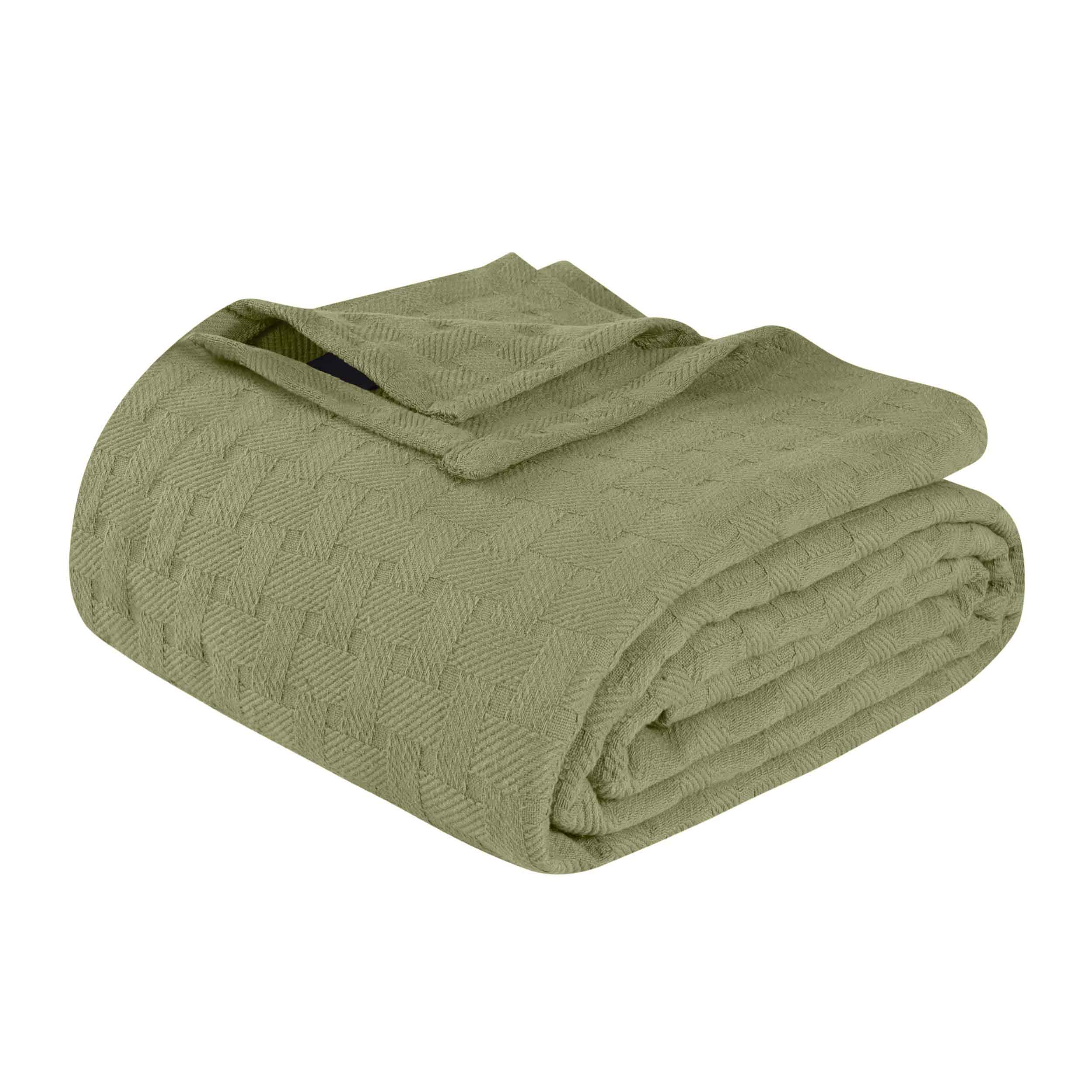 Basketweave All Season Cotton Bed Blanket & Sofa Throw - Omnigoodsstore