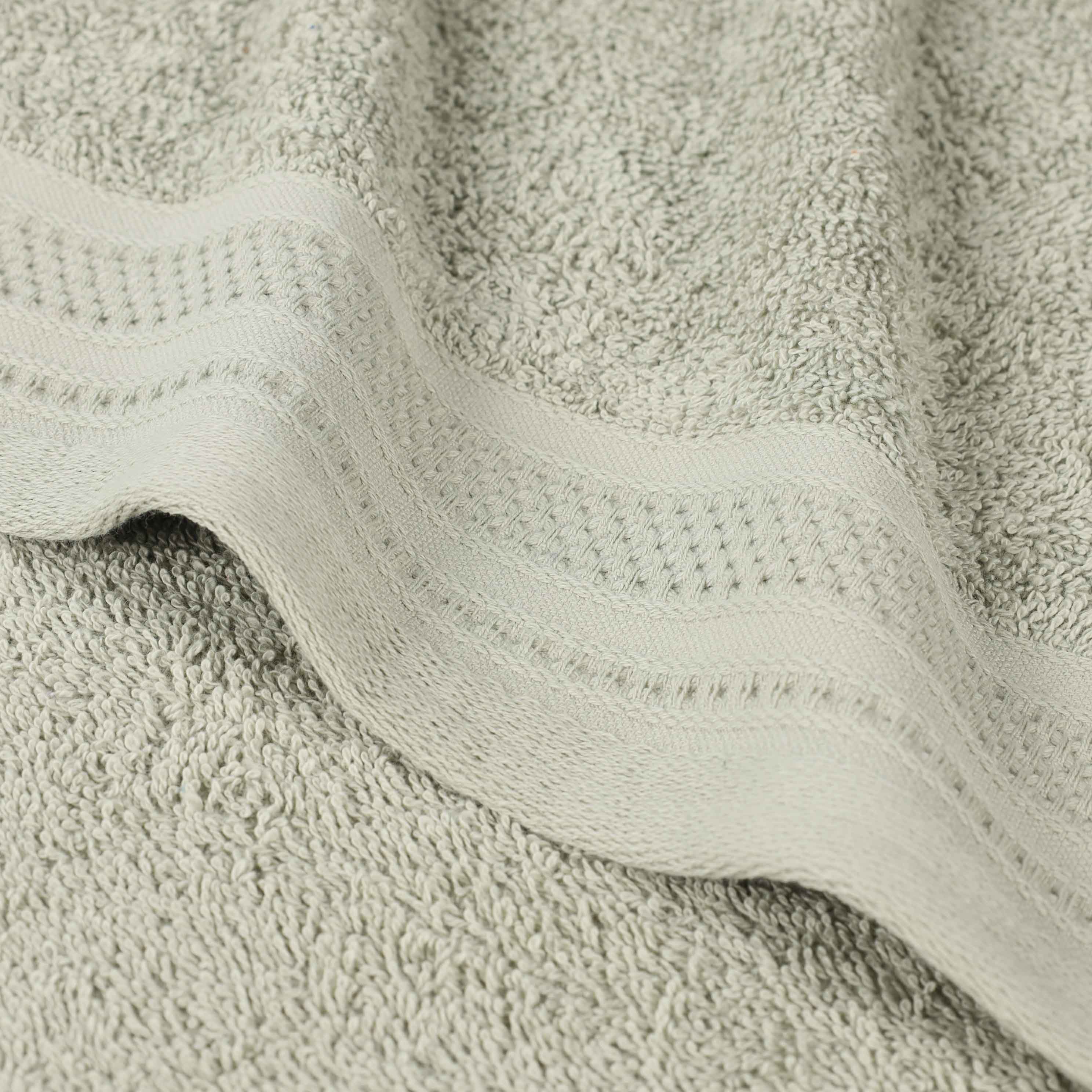 Honeycomb Textured Waffle Border Luxury Cotton Face Towels, Set of 12 - Omnigoodsstore