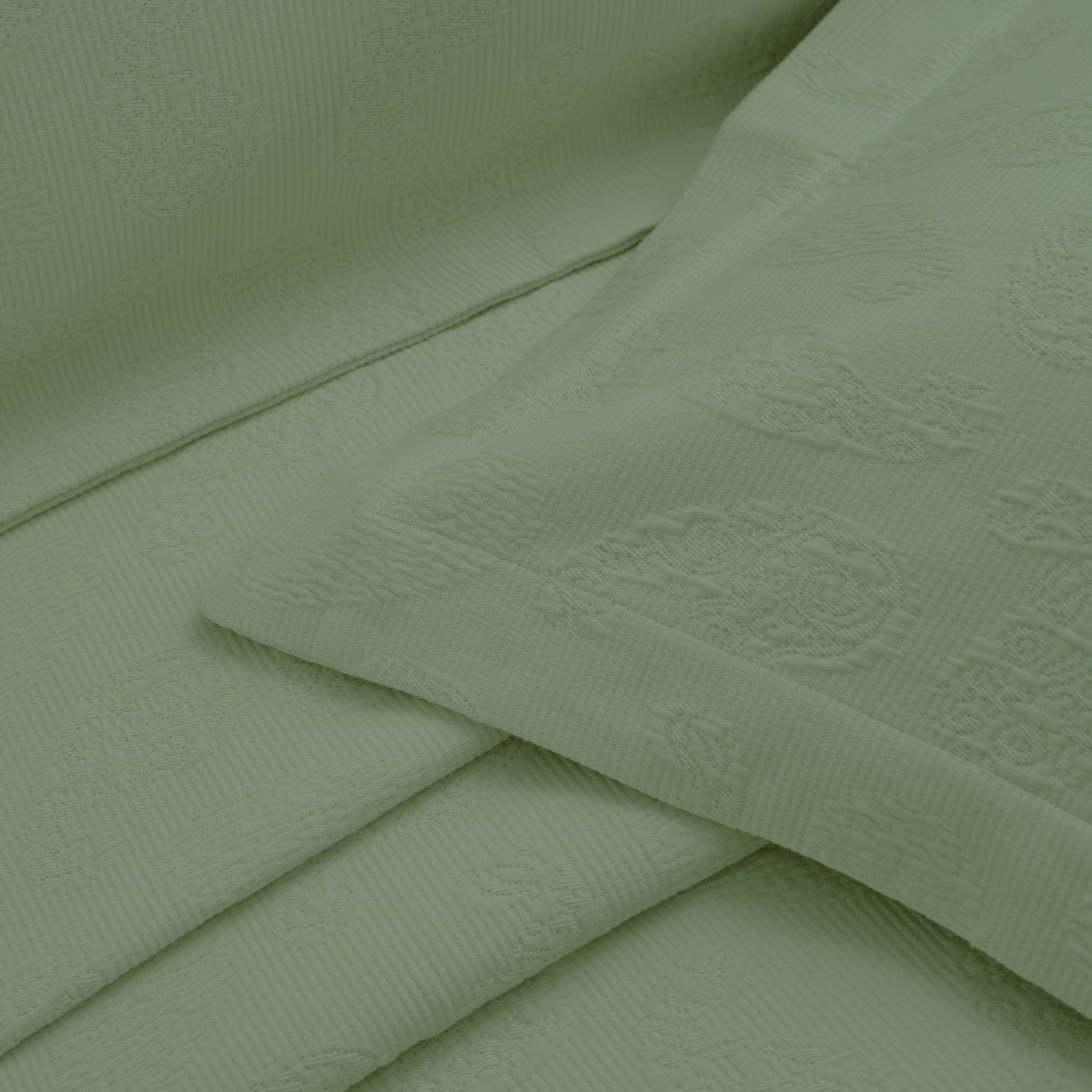 Jacquard Matelassé Paisley Floral Cotton Bedspread Set - Omnigoodsstore