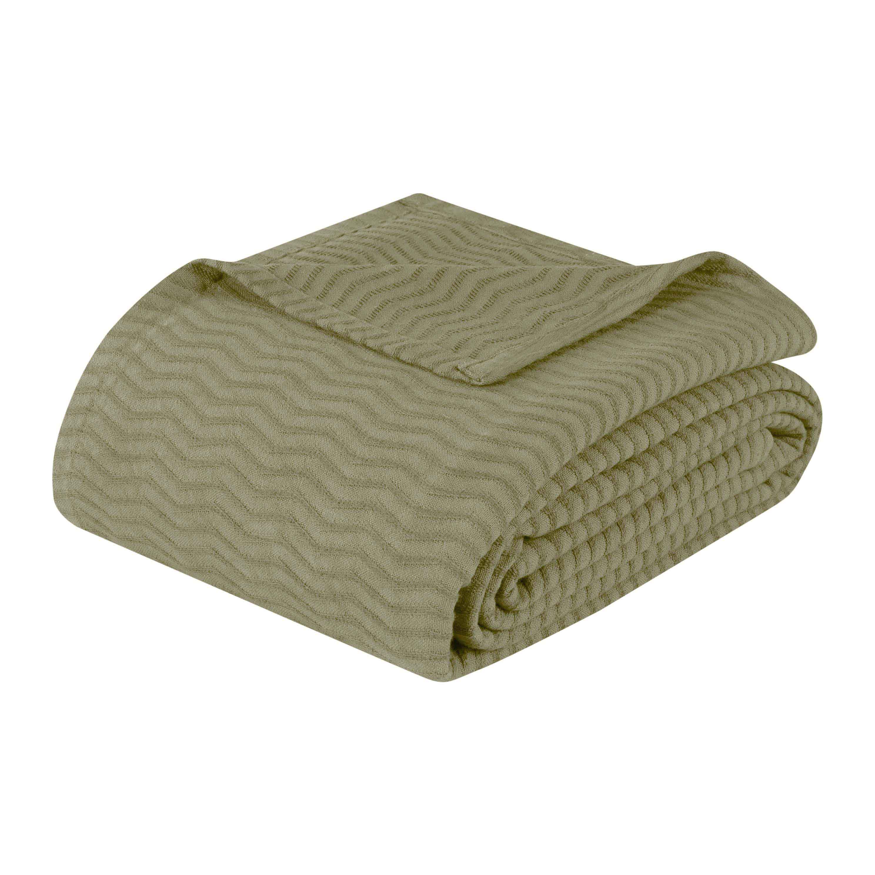 Jena Cotton Textured Chevron Lightweight Woven Blanket - Omnigoodsstore
