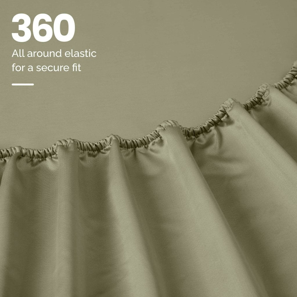 1000 Thread Count Egyptian Cotton Bed Sheet Set Olympic Queen - Omnigoodsstore